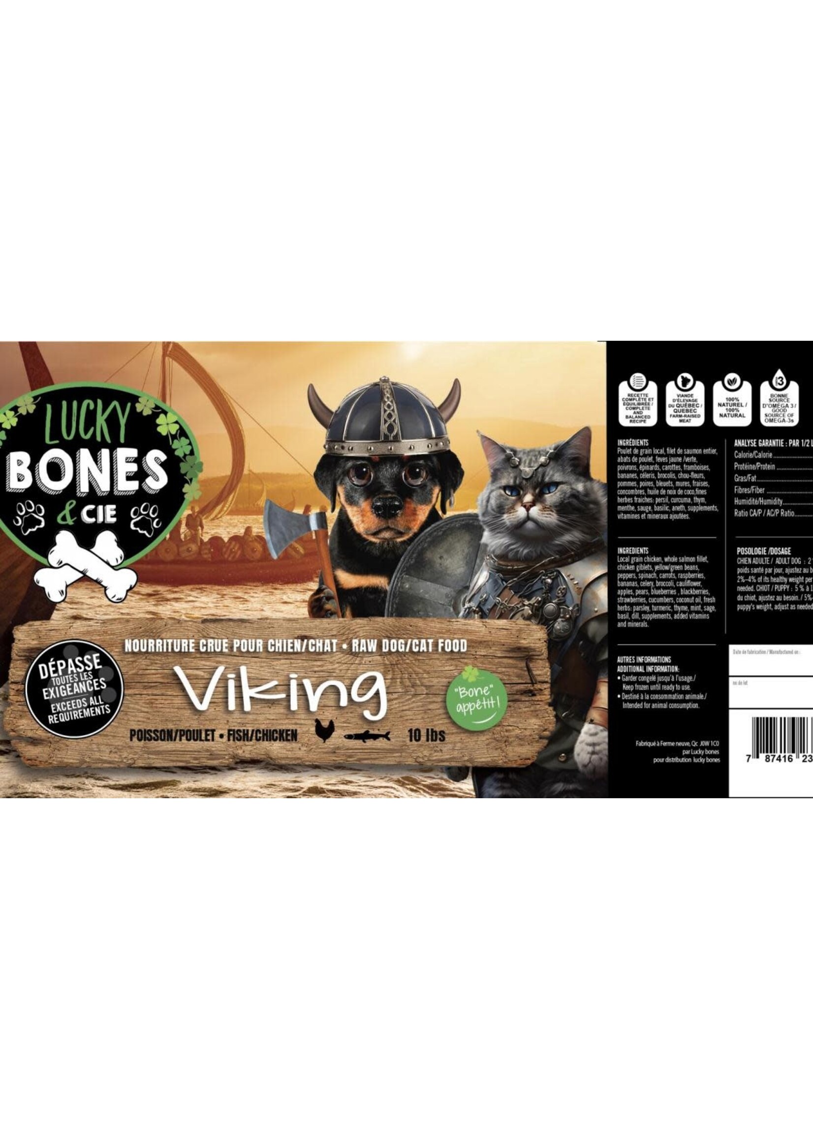 LUCKY BONES LUCKY BONES VIKING POULET ET SAUMON 10 LBS