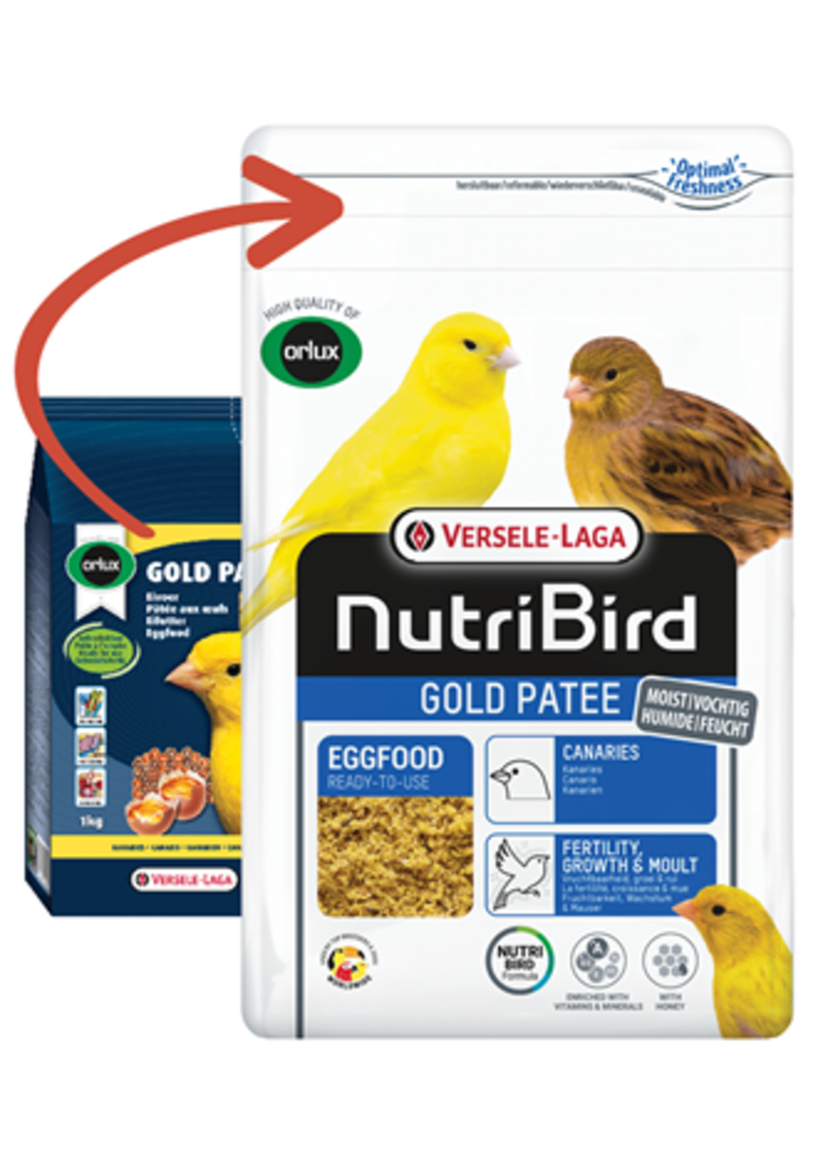 VERSELE-LAGA VERSELE-LAGA NUTRIBIRD GOLD PATEE FUSION AU MIEL 250G