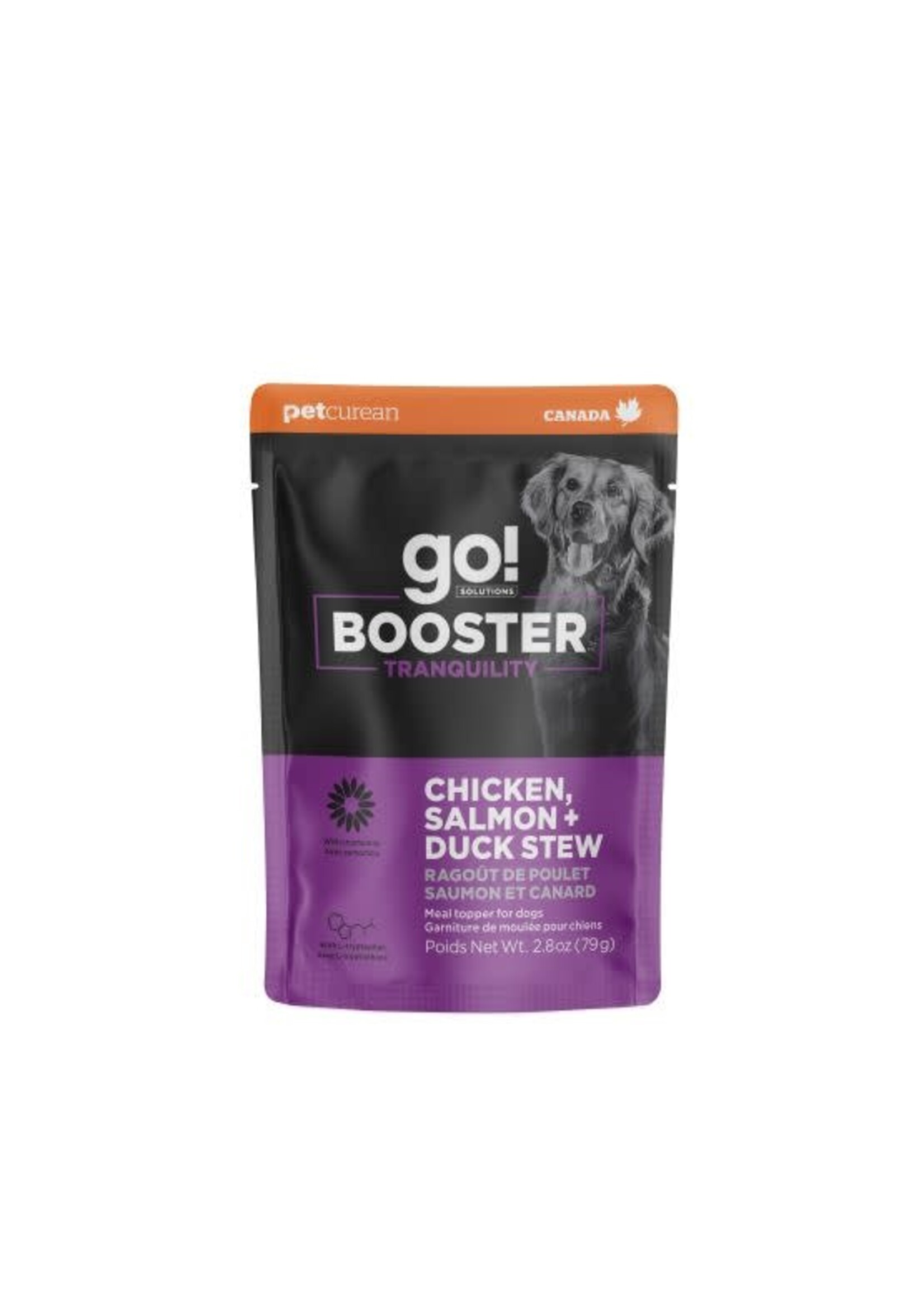 GO! SOLUTIONS GO BOOSTER CHIEN TRANQUILITÉ RAGOUT POULET/SAUMON ET CANARD 2.8OZ