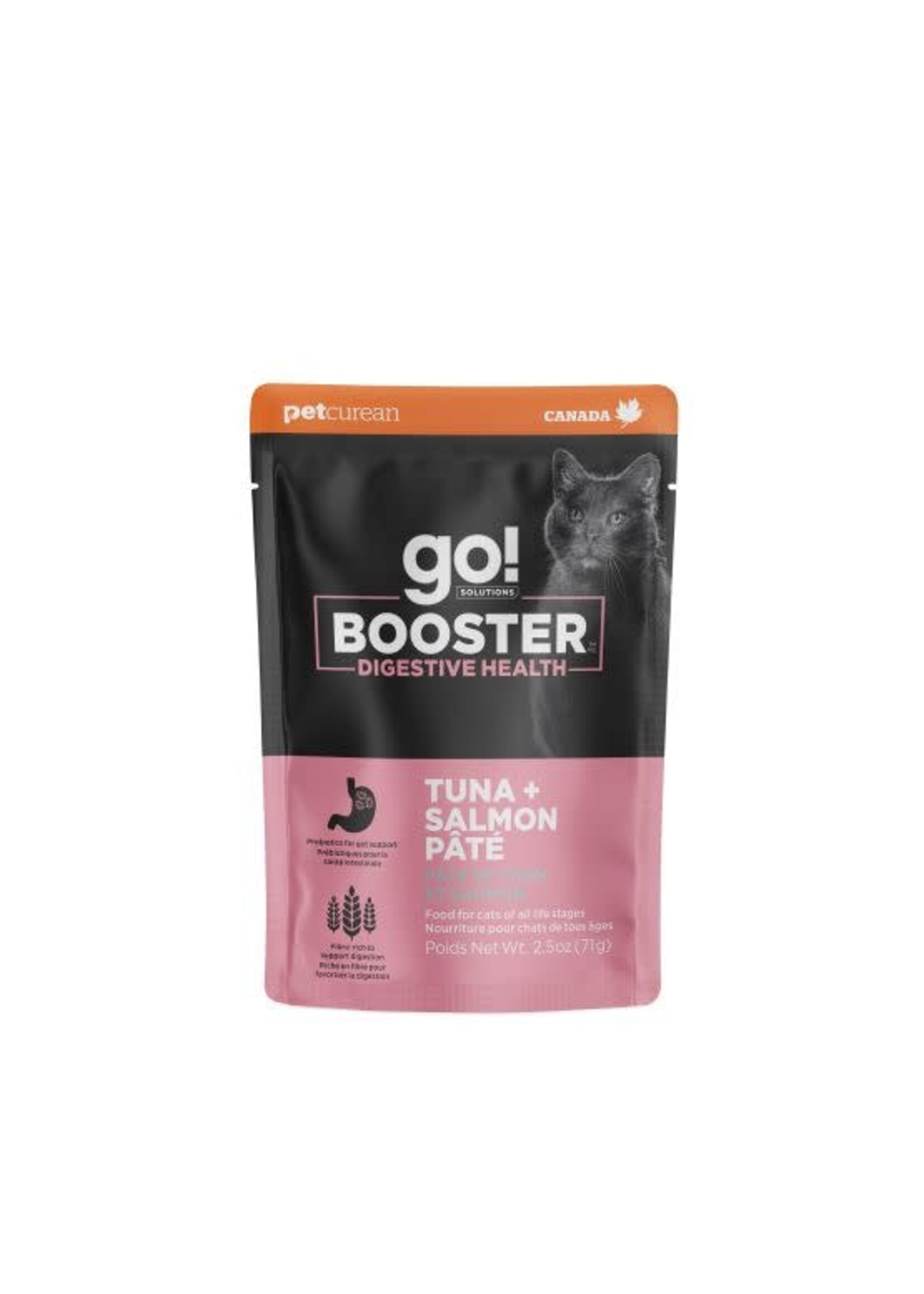 GO! SOLUTIONS GO BOOSTER CHAT DIGESTION PATE DE THON ET SAUMON 2.5OZ