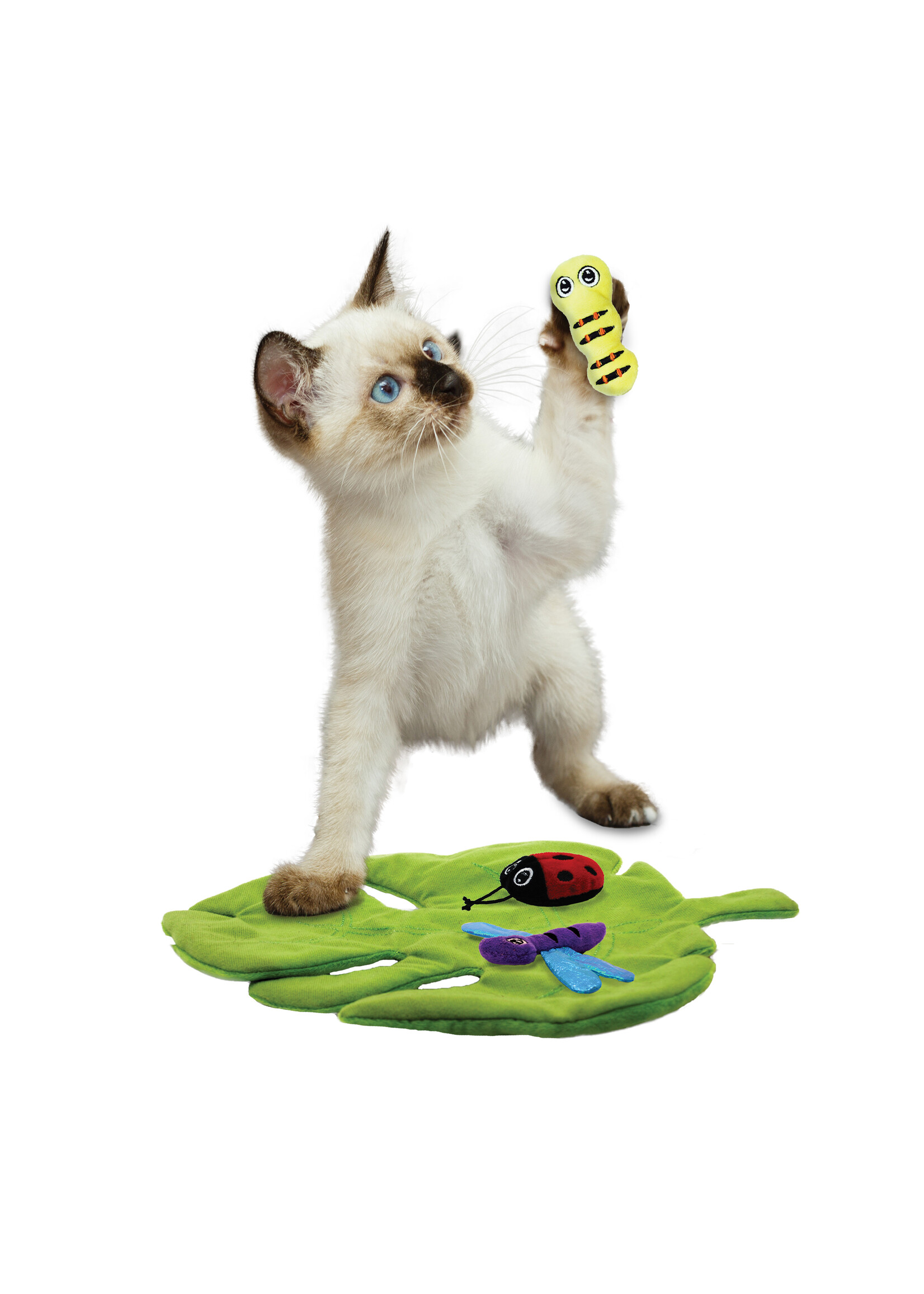 KONG KONG  POUR CHAT JOUET INSECTES AVEC FEUILLE