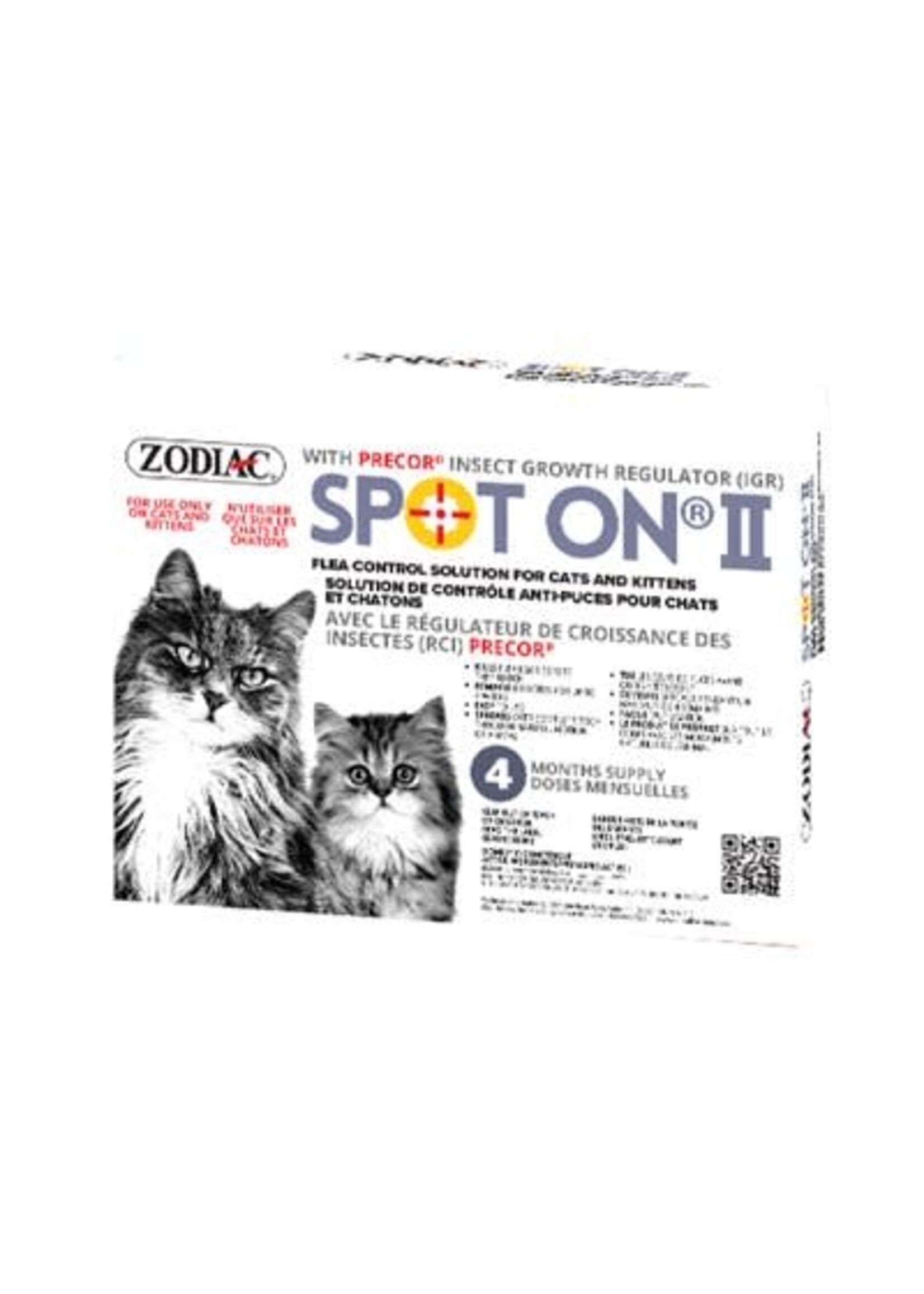 ZODIAC ZODIAC SPOT ON POUR CHAT ET CHATON ANTI PUCES PQT 4