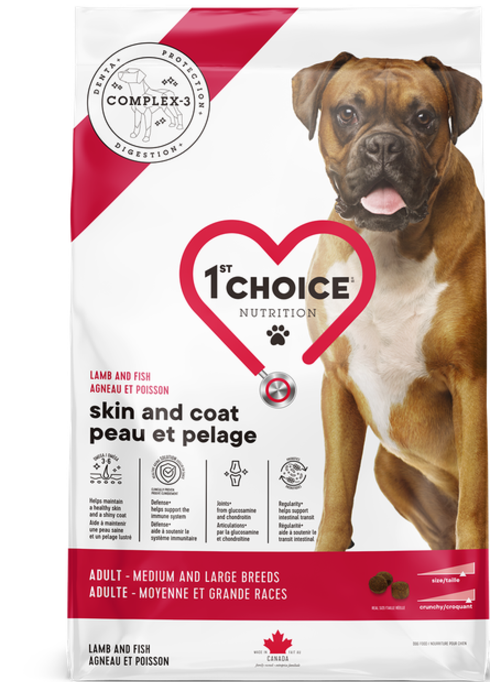1ST CHOICE 1ST CHOICE CHIEN PEAU ET PELAGE A L'AGNEAU ET POISSON
