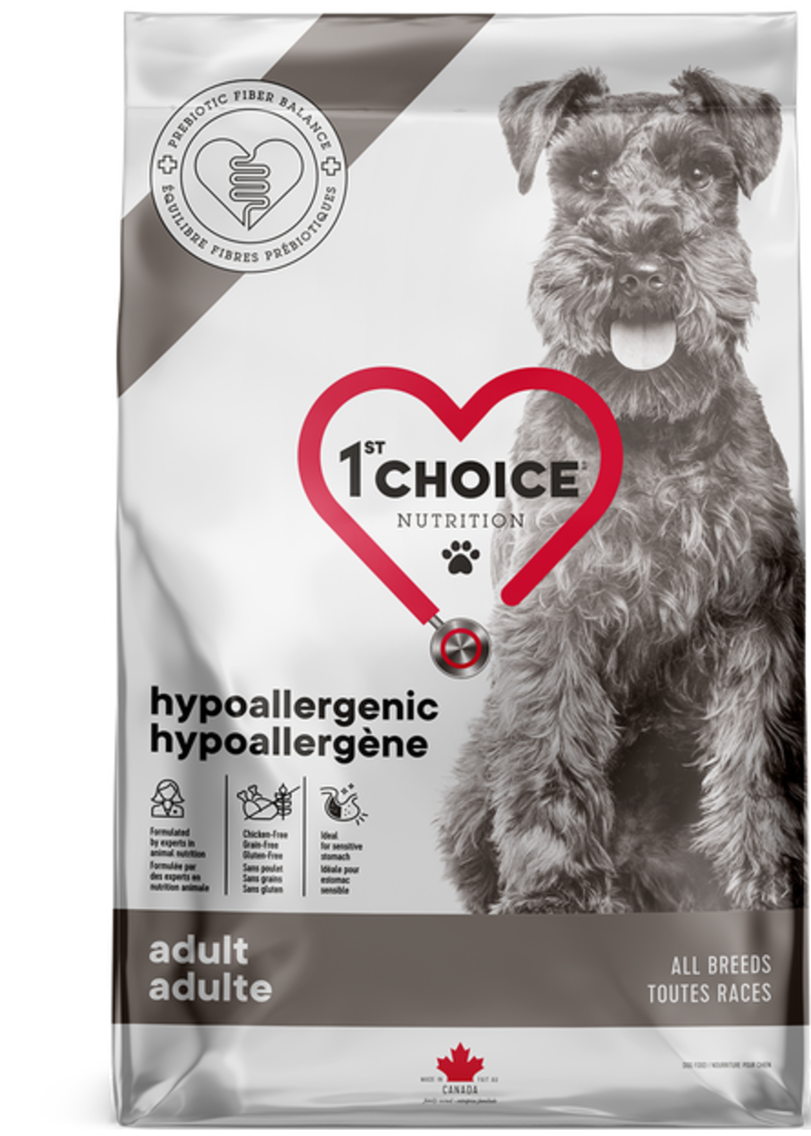 1ST CHOICE 1ST CHOICE CHIEN HYPOALLERGENE AU CANARD SANS GRAINS