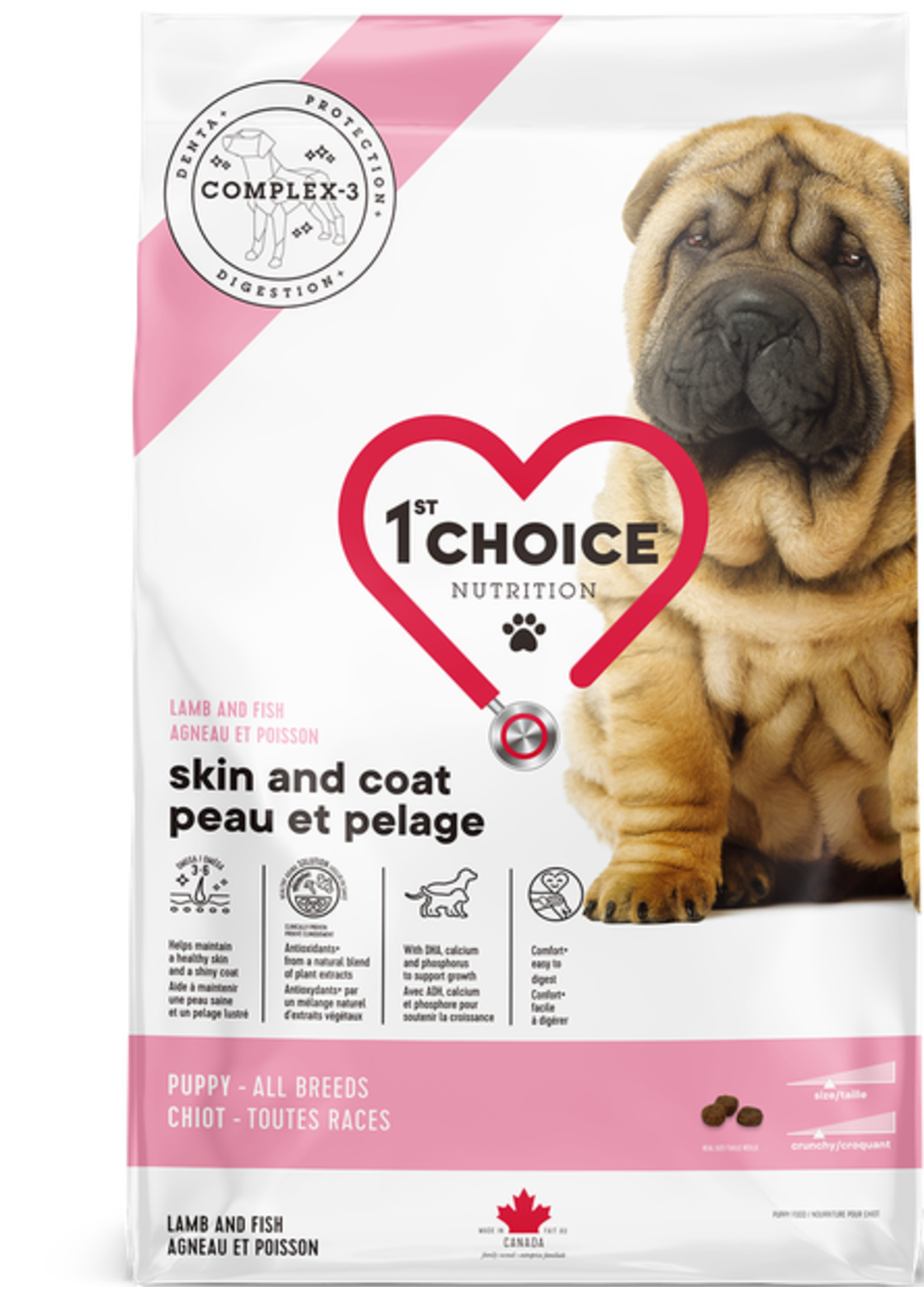 1ST CHOICE 1ST CHOICE CHIOT PEAU ET PELAGE A L'AGNEAU ET POISSON