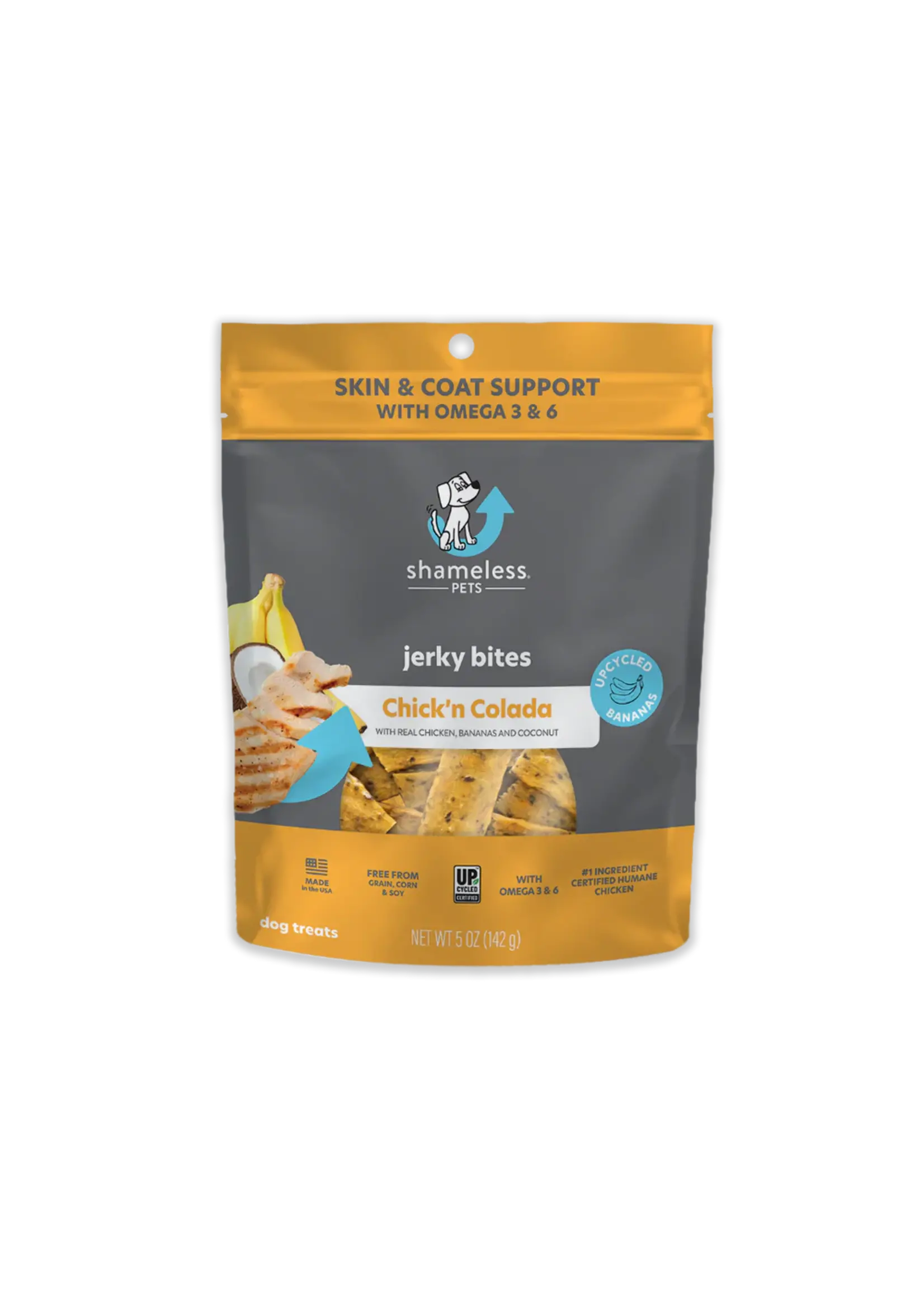 SHAMELESS BOUCHEES DE JERKY POULET & BANANE 5.OZ