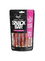 SNACK BAR TORSADES DE CUIR ENROBES DE CANARD 4'' PQT 6