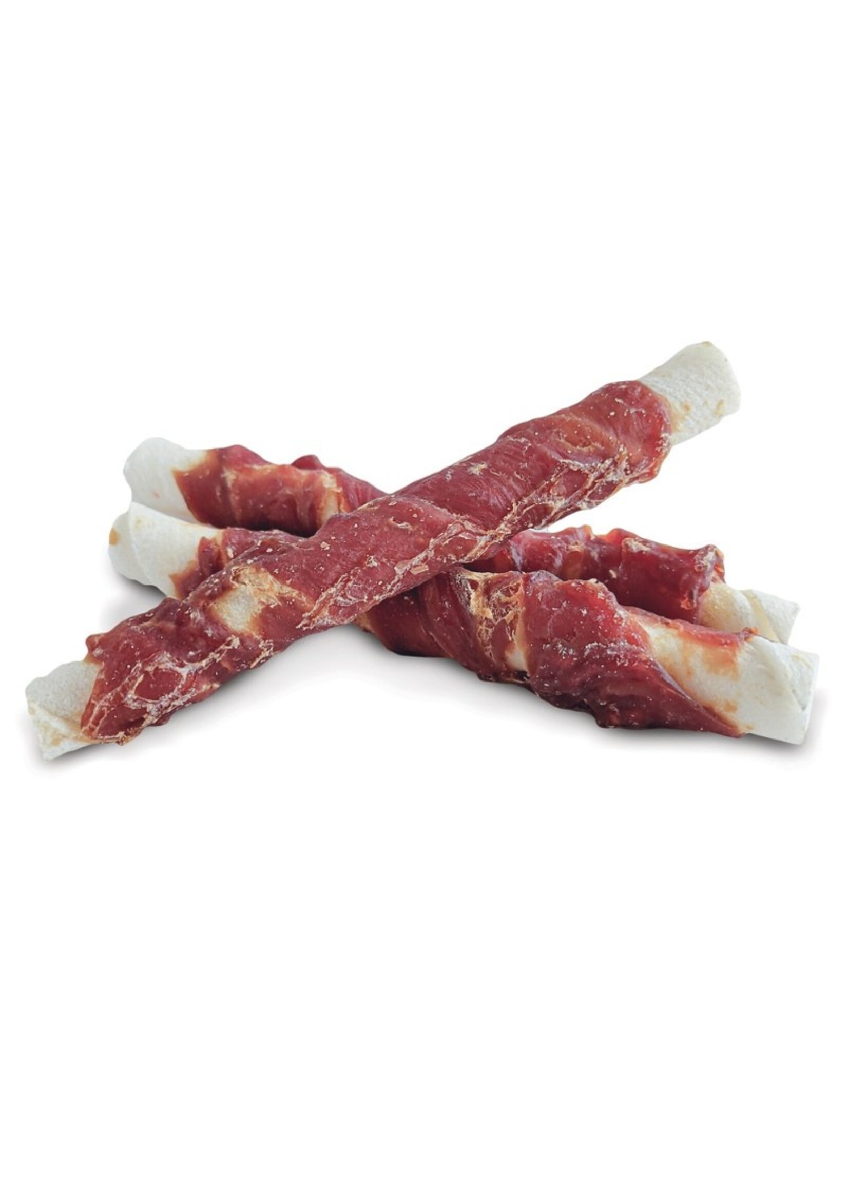 DOGIT SNACK BAR TORSADES DE CUIR ENROBES DE CANARD 5'' PQT 4