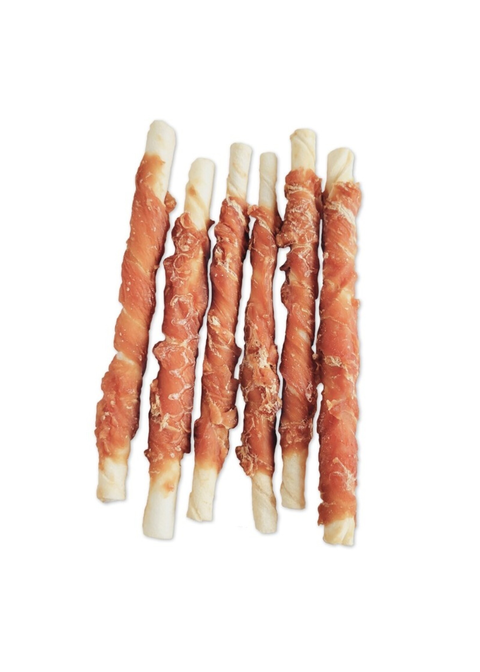 DOGIT SNACK BAR TORSADES DE CUIR ENROBE POULET 4'' PQT 6