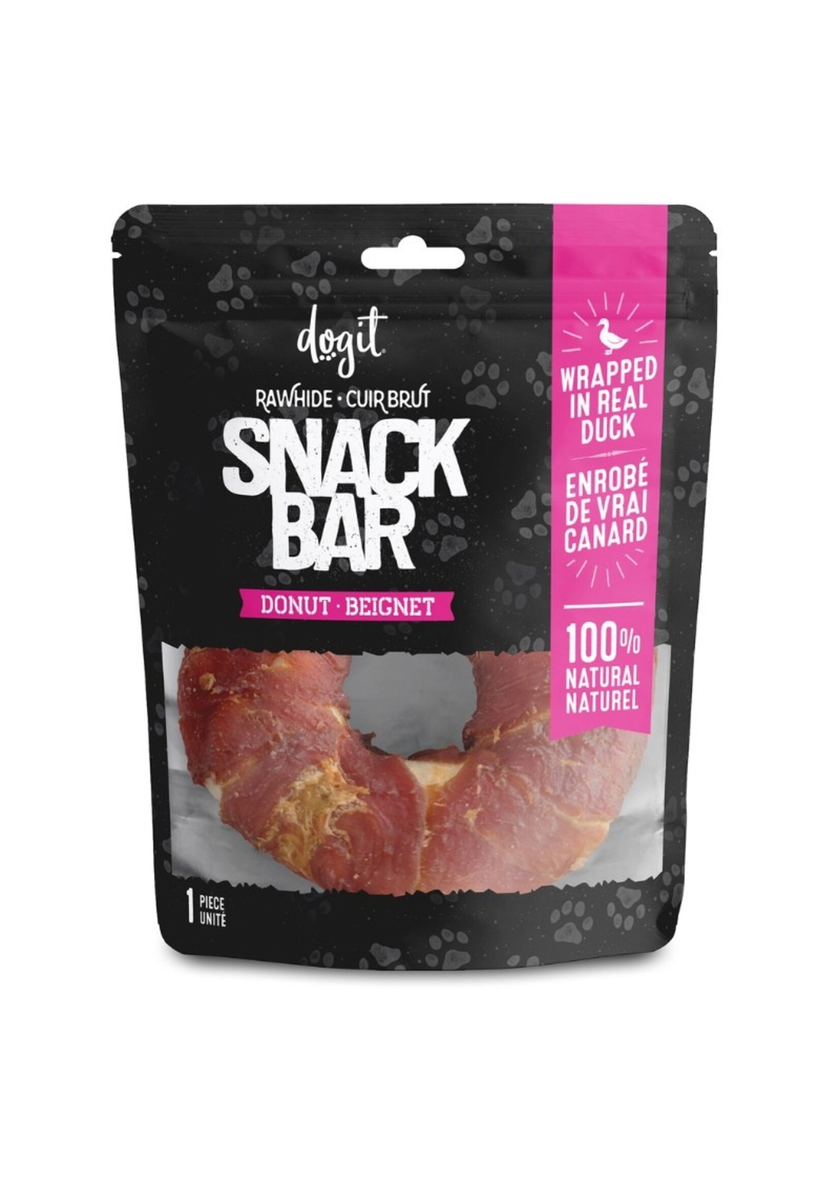 DOGIT SNACK BAR BEIGNET DE CUIR ENROBES DE CANARD 4'' PQT 1