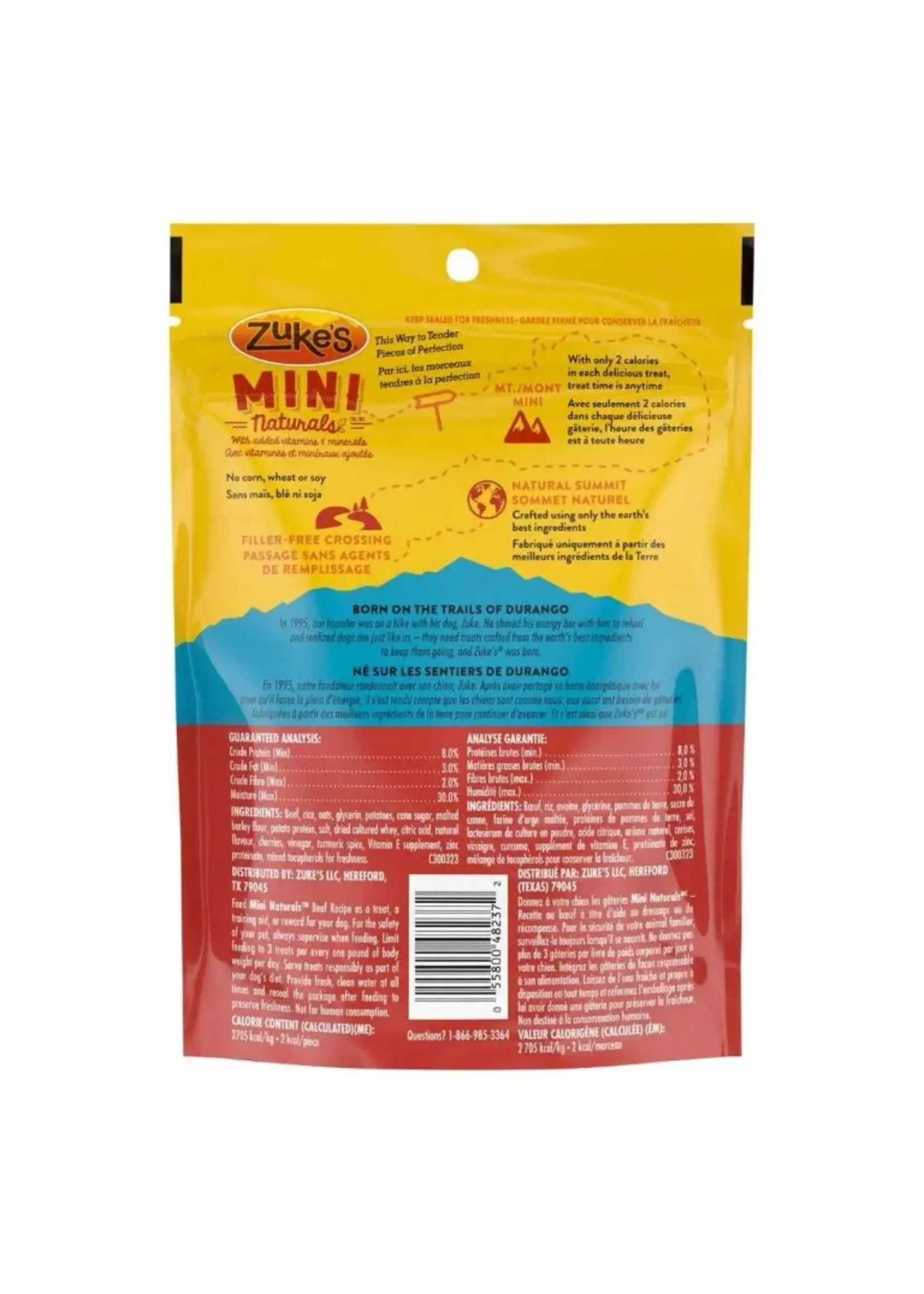 ZUKE'S ZUKE'S MINI NATURALS GATERIE CHIEN BOEUF