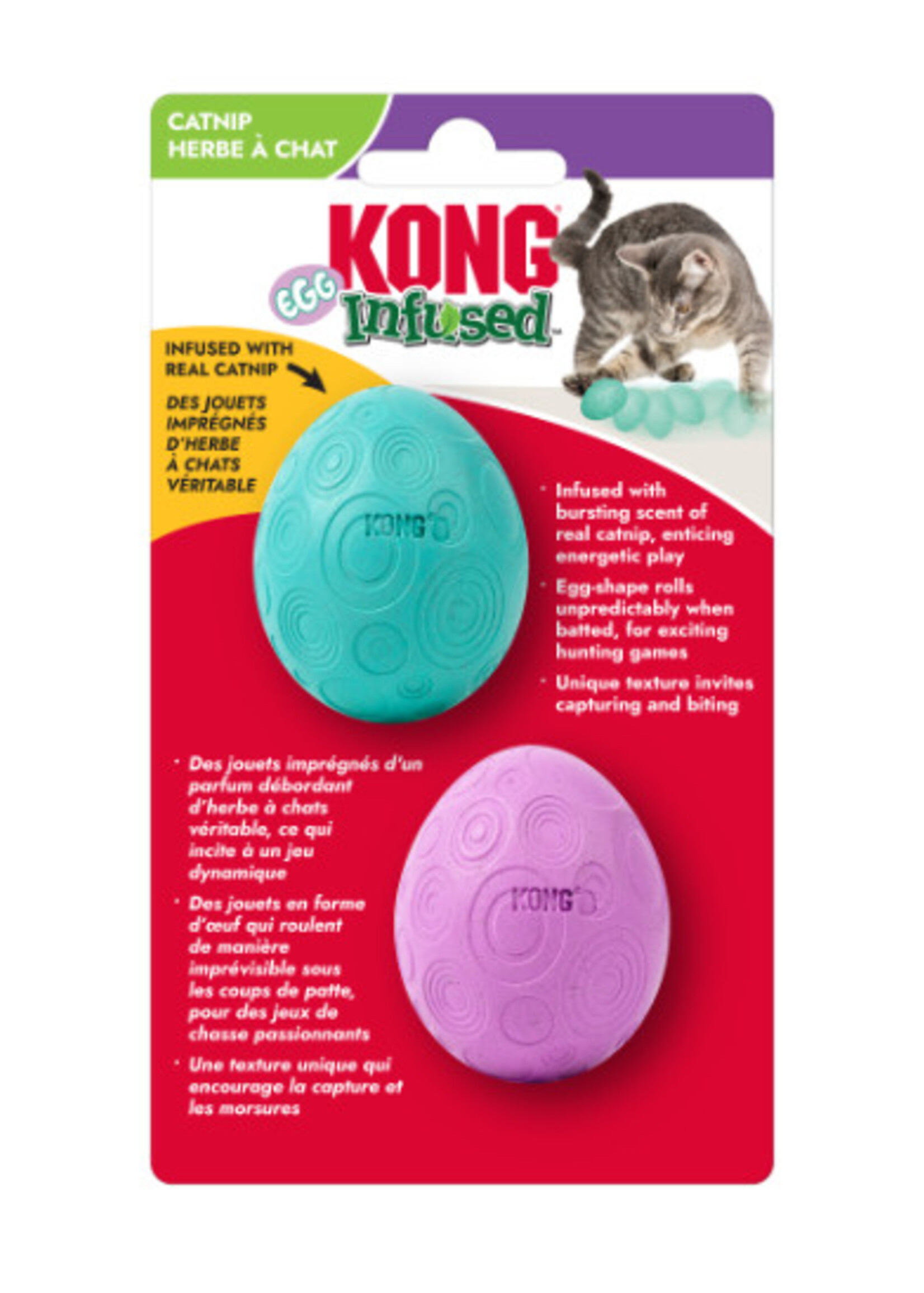 KONG KONG JOUET POUR CHAT OEUF HERBE À CHAT