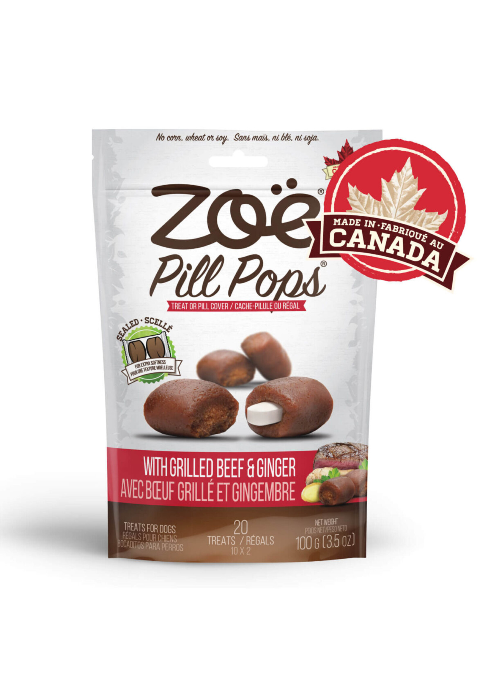 ZOE PILL POPS BOEUF/GINGEMBRE 100G