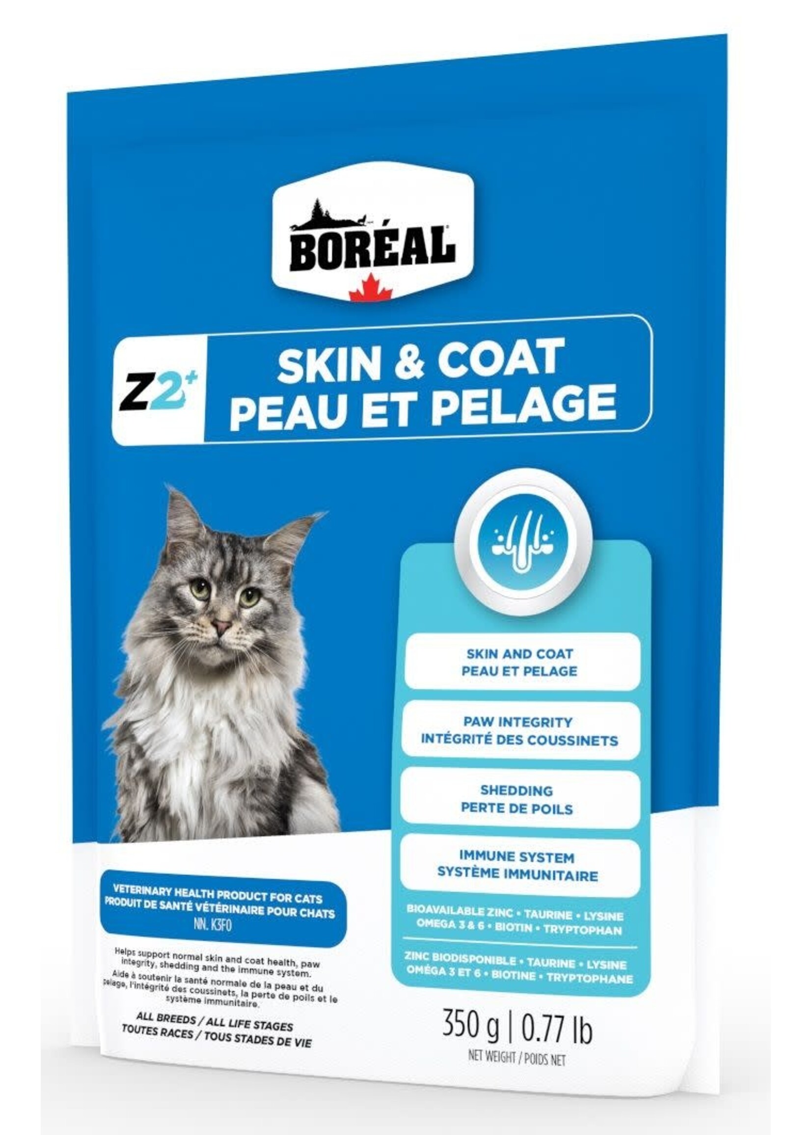 BOREAL BOREAL ZINPRO Z2+ SUPPLEMENTS DE ZINC PEAU ET PELAGE POUR CHAT 350 GR