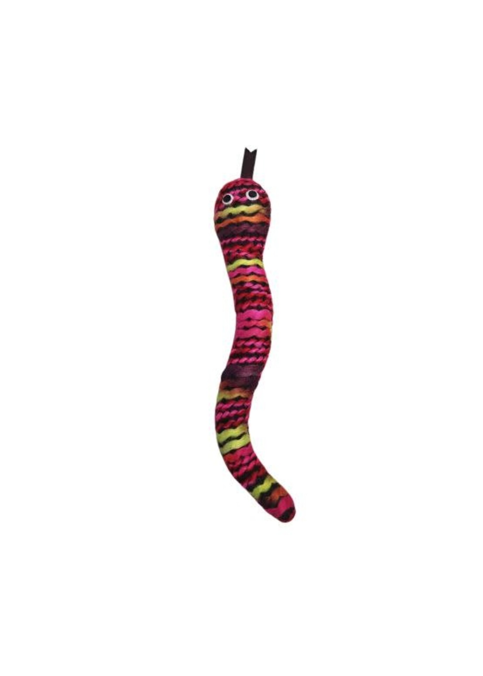 BUD'Z BUD'Z JOUET POUR CHAT AVEC HERBE A CHAT SERPENT EN LAINE MULTICOLORE 23 CM