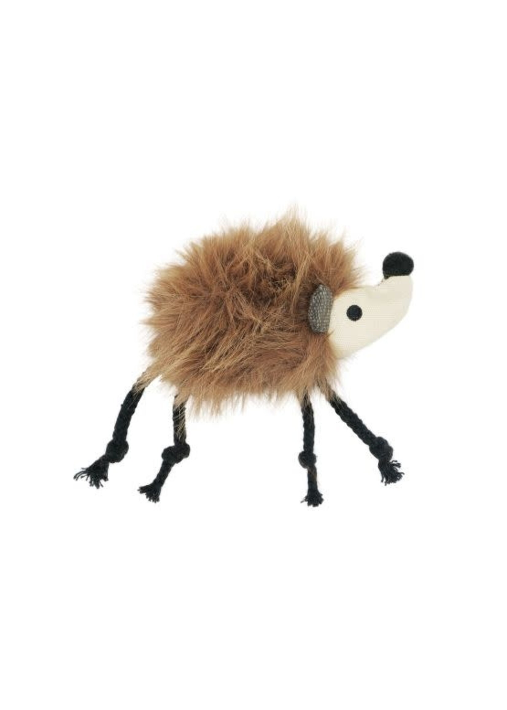 BUD'Z BUD'Z JOUET POUR CHAT AVEC POCHETTE ET HERBE A CHAT INSÉRÉE HÉRISSION SOYEUX 23 CM