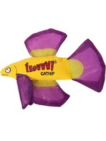 DUCKY WORLD JOUET D'HERBE A CHAT POISSON BETTA MAUVE