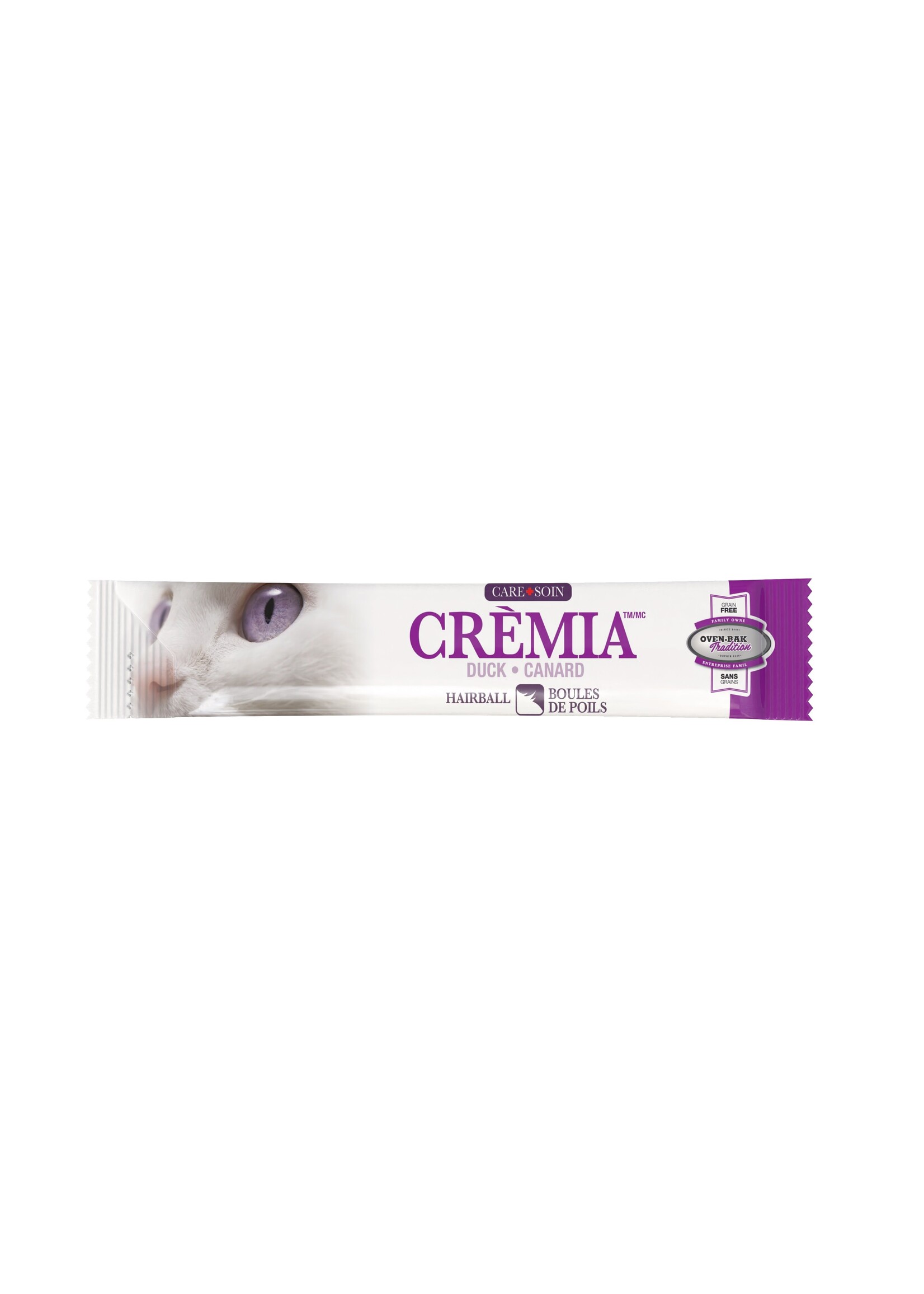 OVEN-BAKED OVEN BAKED CREMIA GATERIES A LECHER POUR CHAT BOULES DE POILS AU CANARD SANS GRAINS 12 X 15 G