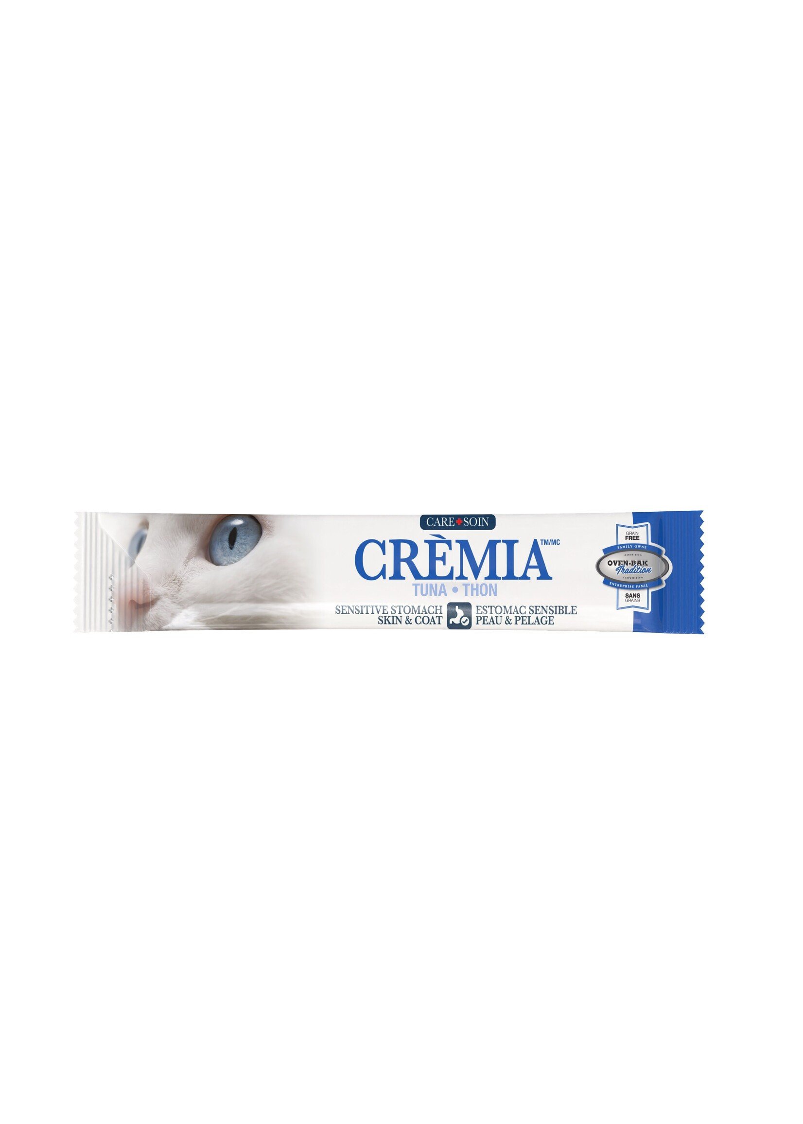 OVEN-BAKED OVEN BAKED CREMIA GATERIES A LECHER POUR CHAT PEAU ET ESTOMAC AU THON SANS GRAINS 12 X 15 G