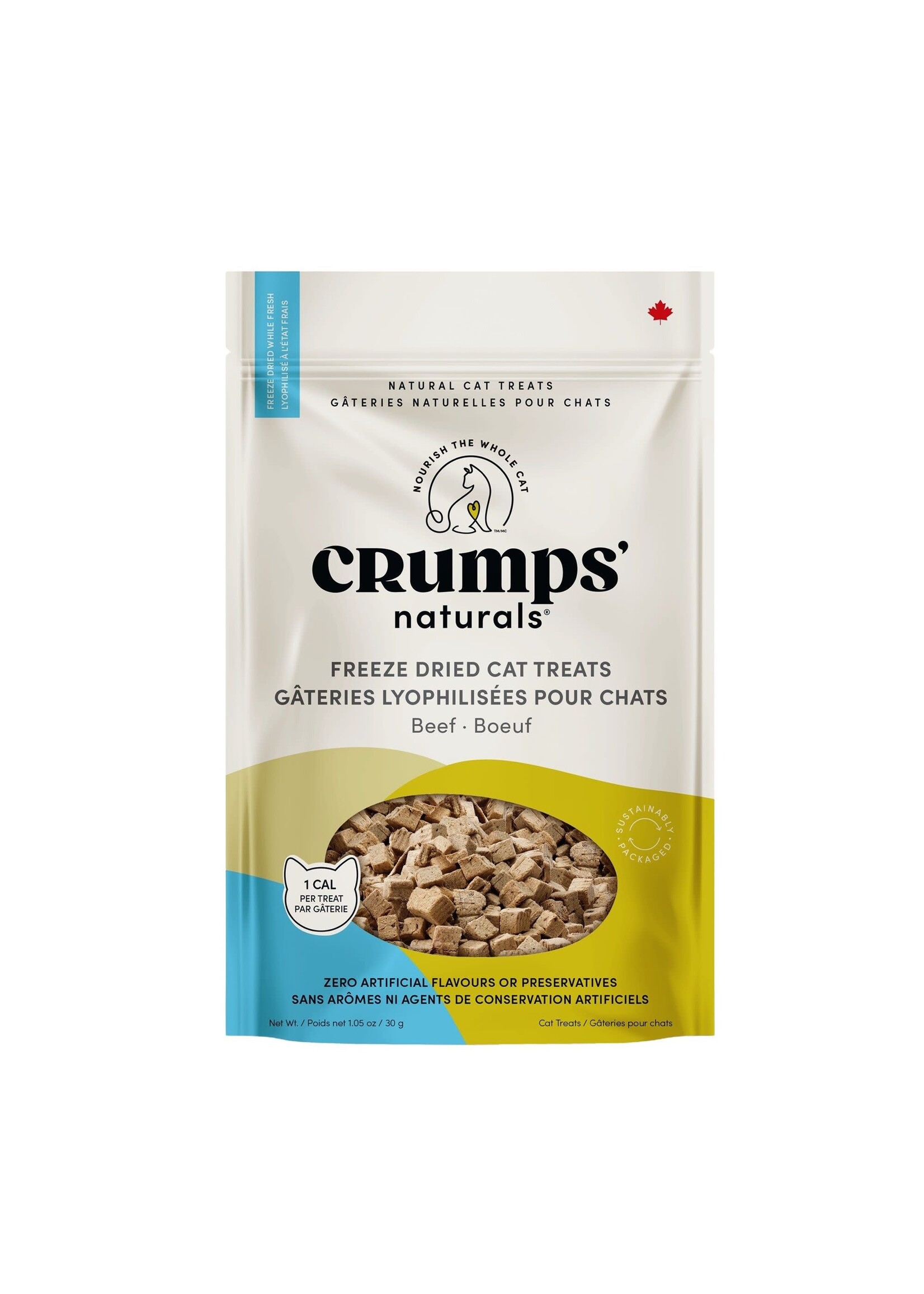 CRUMPS NATURALS GATERIES POUR CHAT BOEUF LYOPHILISÉ 30 G