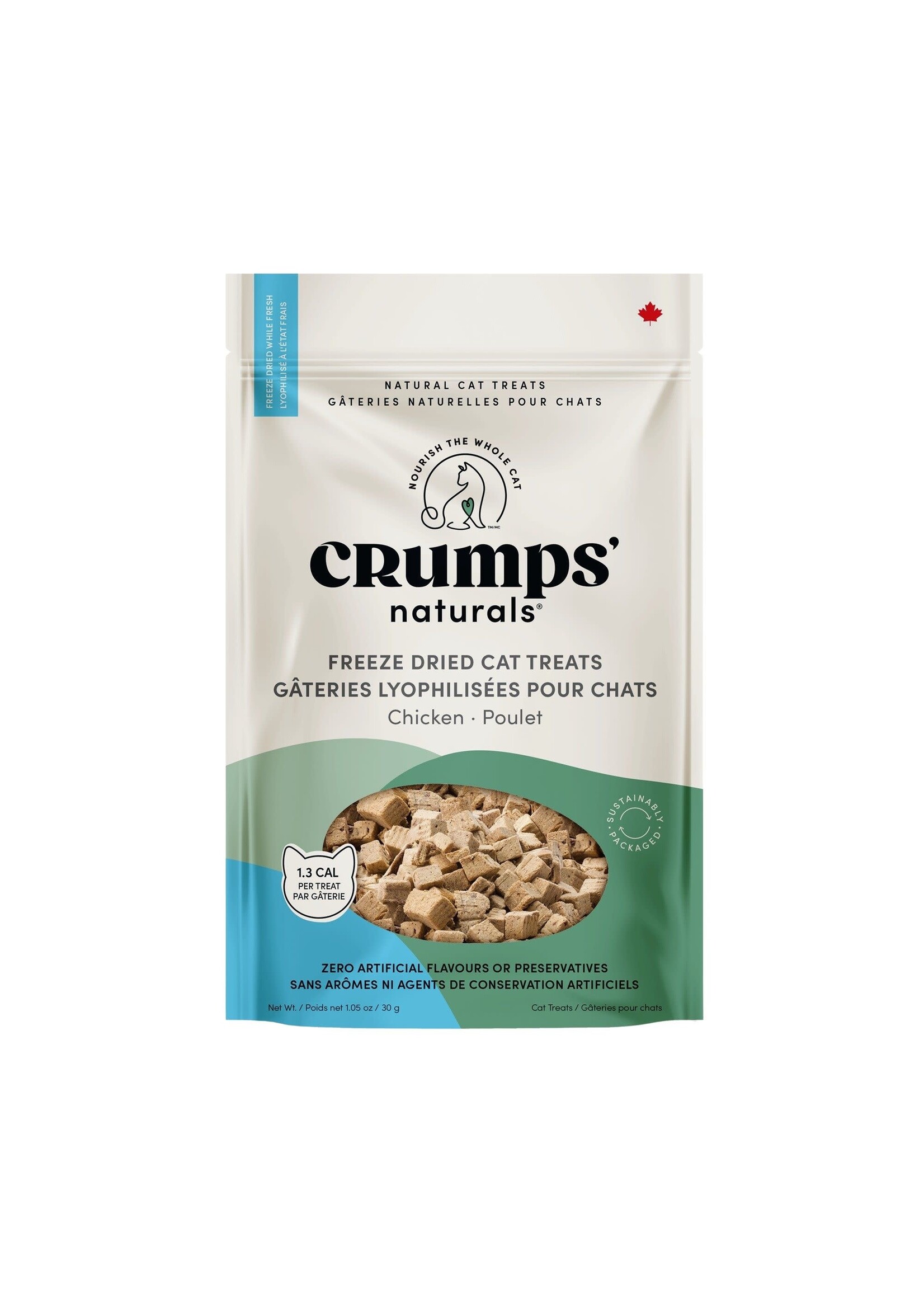 CRUMPS NATURALS GATERIES POUR CHAT POULET LYOPHILISÉ 30 G