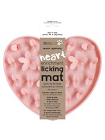 DEXYPAWS TAPIS DE LECHAGE EN SILICONE CACHE-CACHE COEUR ROSE