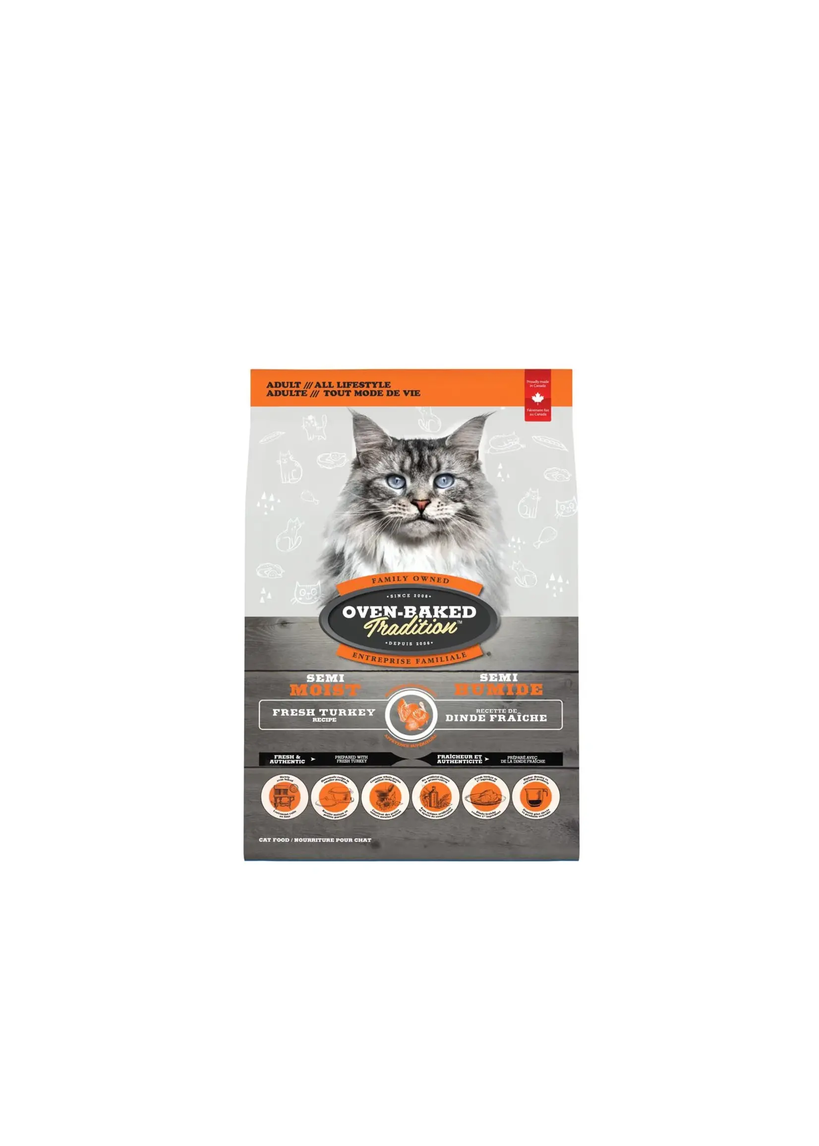 OVEN-BAKED OVEN BAKED CHAT ADULTE SEMI-HUMIDE  DINDE