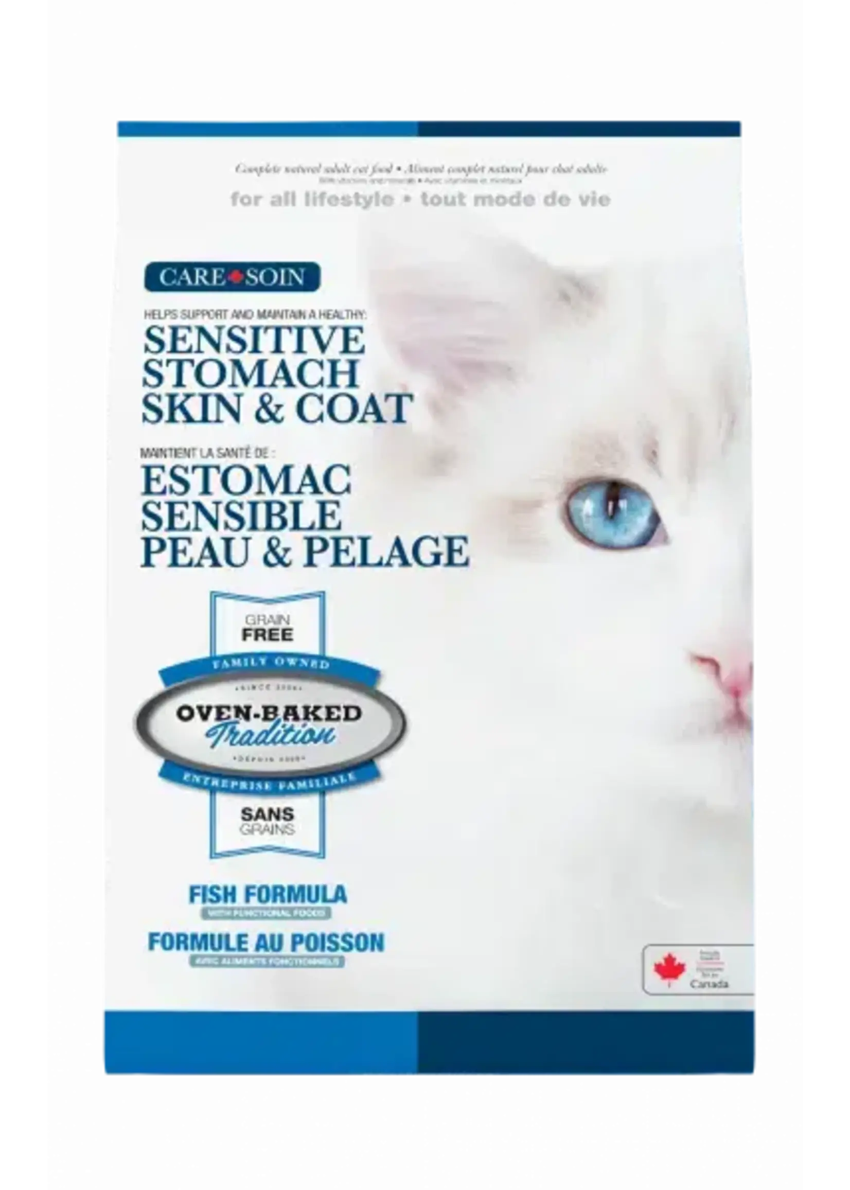OVEN-BAKED OVEN BAKED CHAT SOIN PEAU ET ESTOMAC SENSIBLE AU POISSON SANS GRAINS