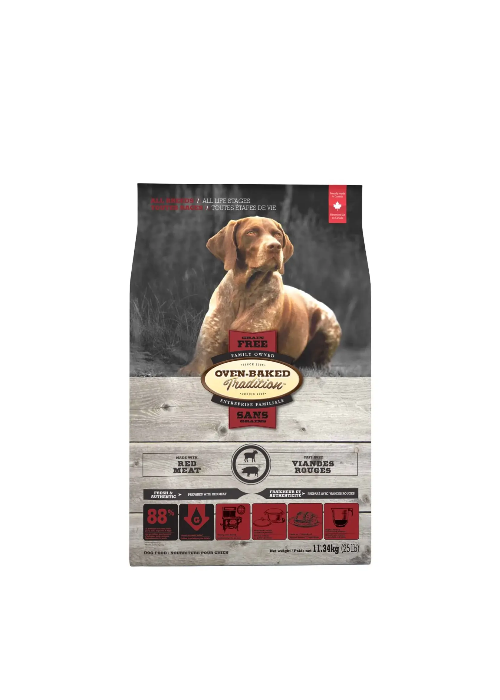 OVEN-BAKED OVEN BAKED CHIEN  VIANDE ROUGE SANS GRAINS