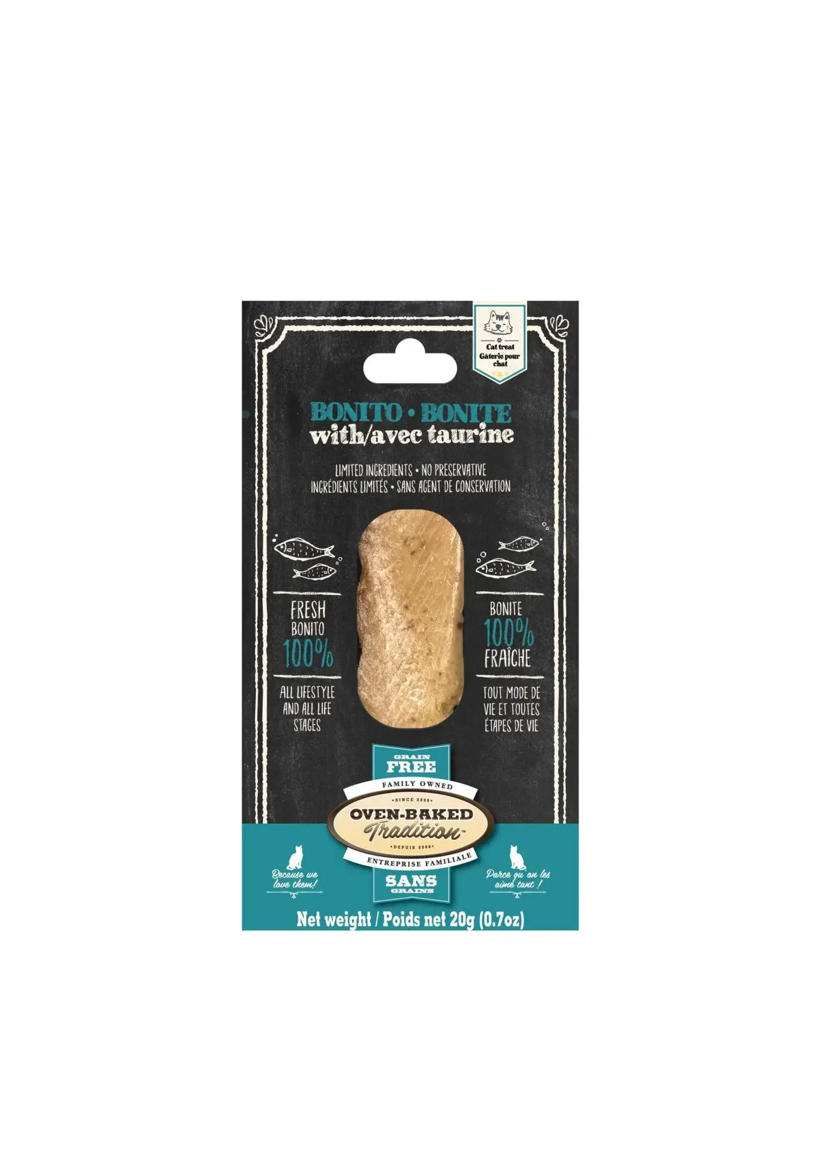 OVEN-BAKED OVEN BAKED GATERIE FILET BONITE ET TAURINE POUR CHAT 20 G