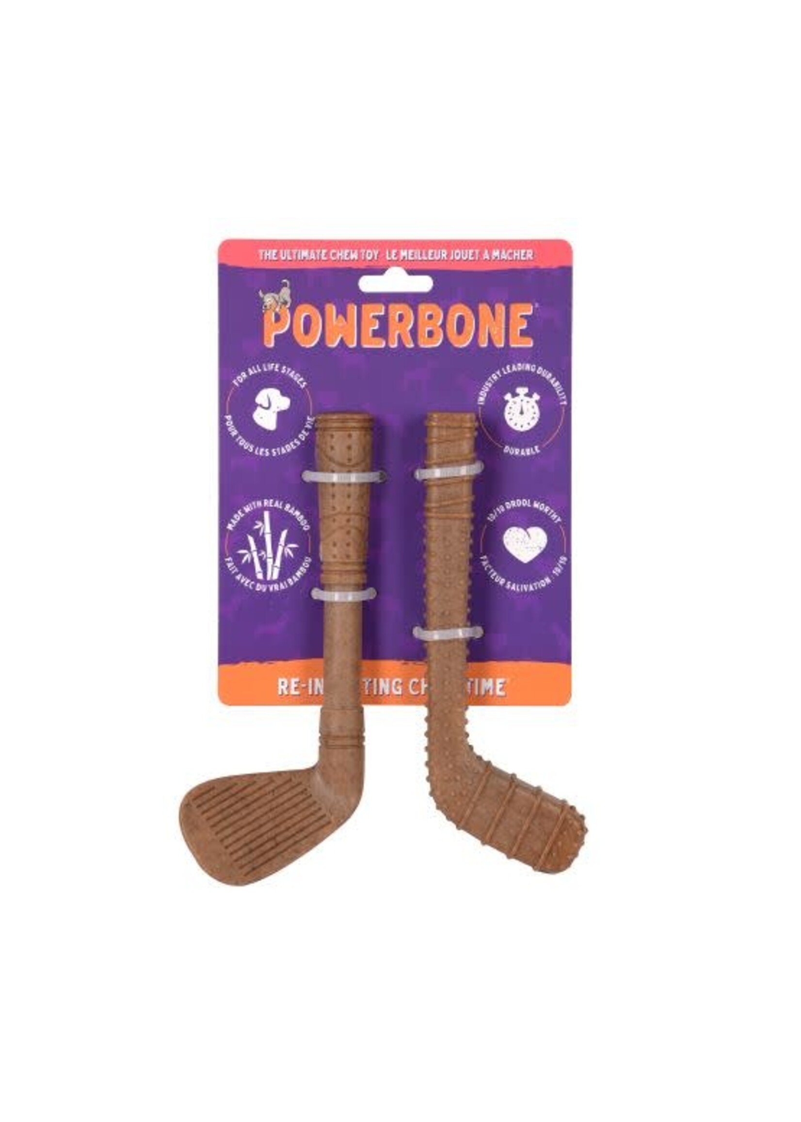 POWERBONE JOUET À MÂCHER POUR CHIEN MINI BATON GOLF HOCKEY 7''