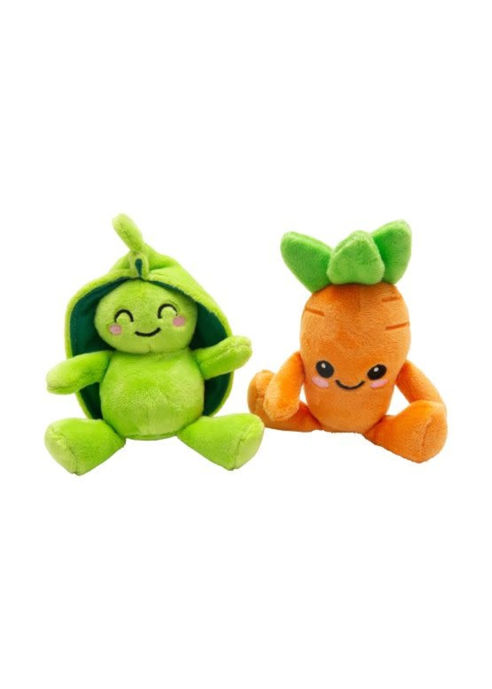 SNUGAROOZ JOUET POUR CHIEN DUO CAROTTE PETIT POIS 6''