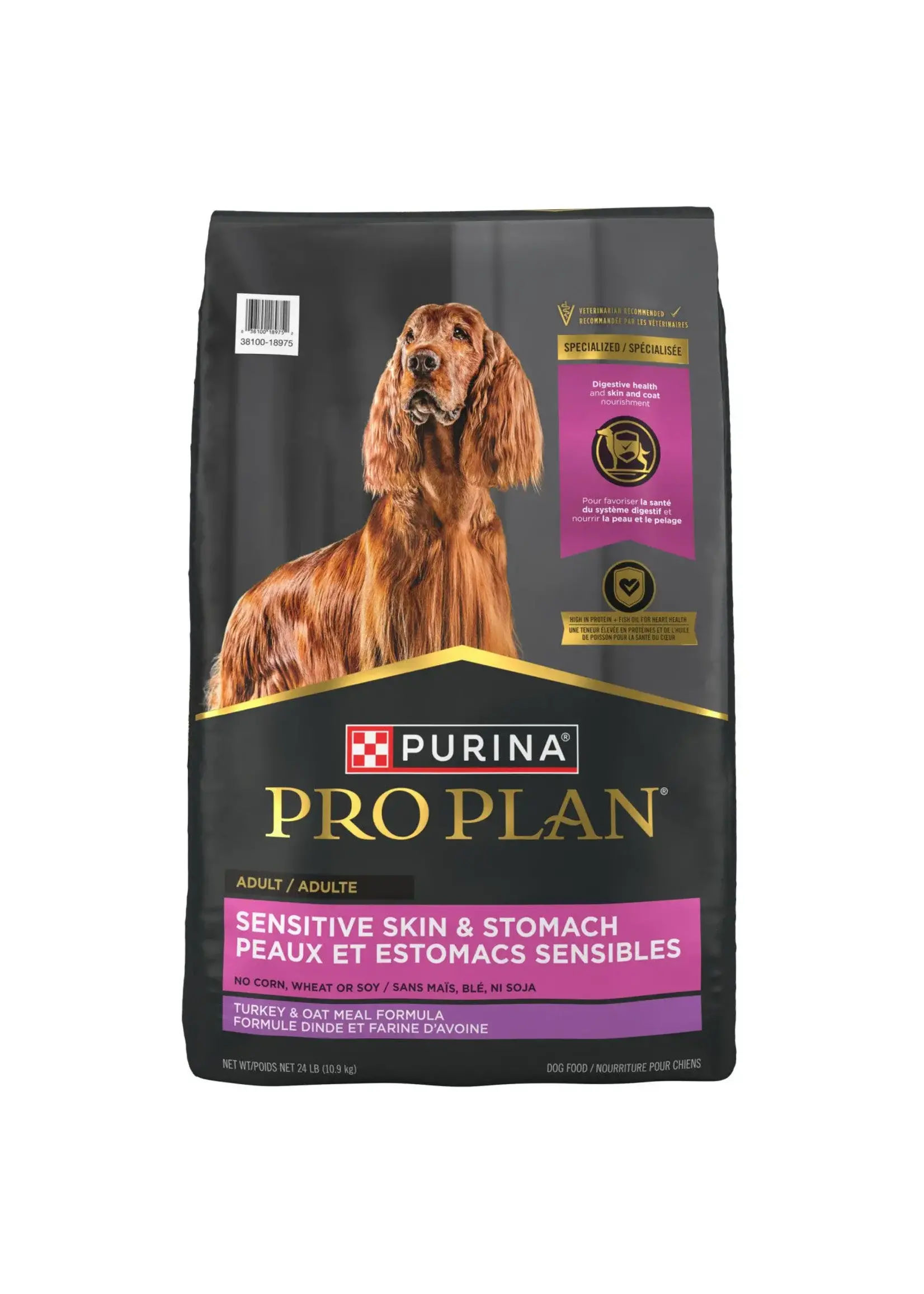 PRO PLAN PRO PLAN CHIEN PEAUX ET ESTOMAC SENSIBLE FORMULE DINDE ET AVOINE 10.9KG