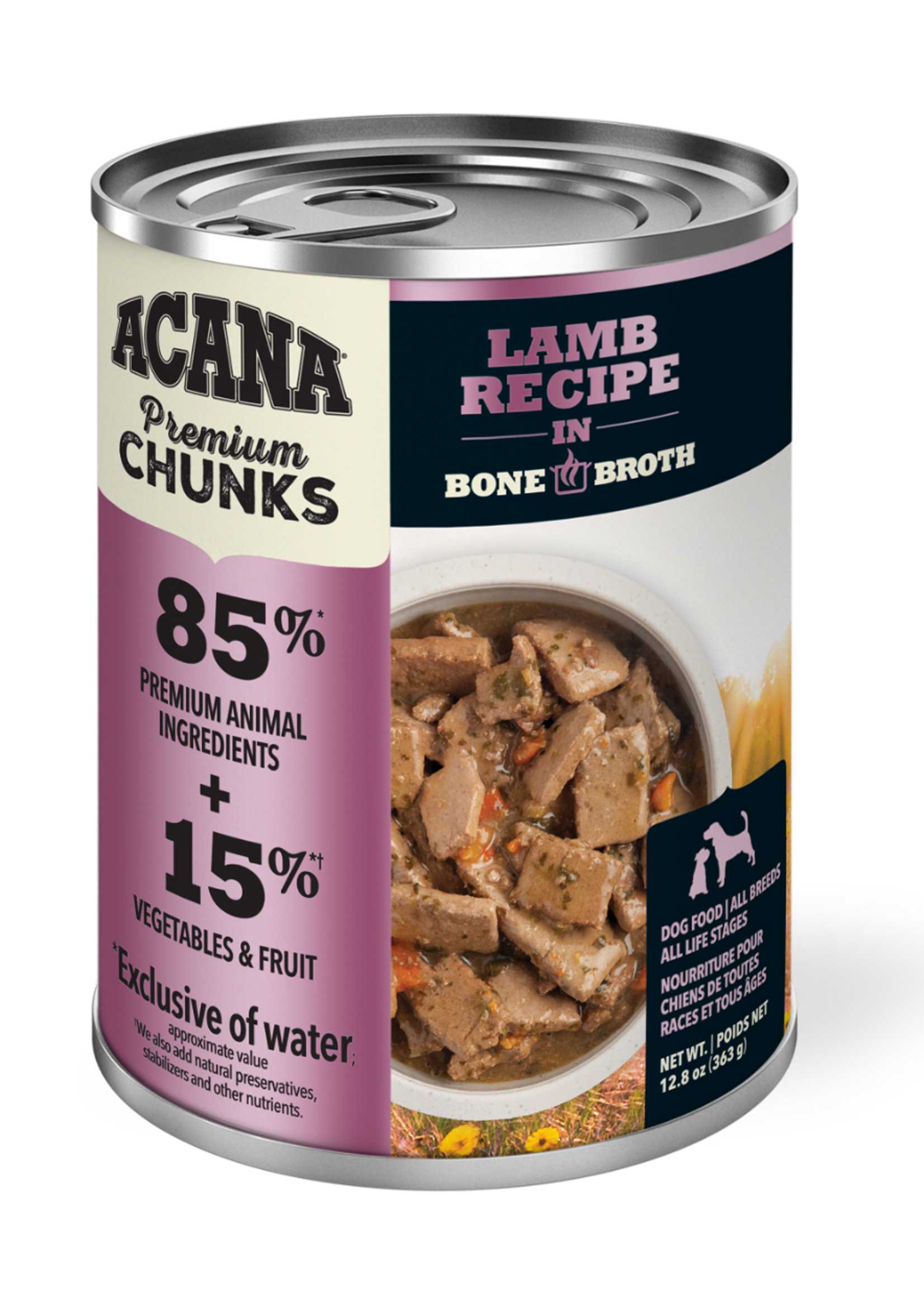 ACANA ACANA NOURRITURE HUMIDE CHIEN RAGOUT AGNEAU/BOUILLON D OS 12.8 OZ