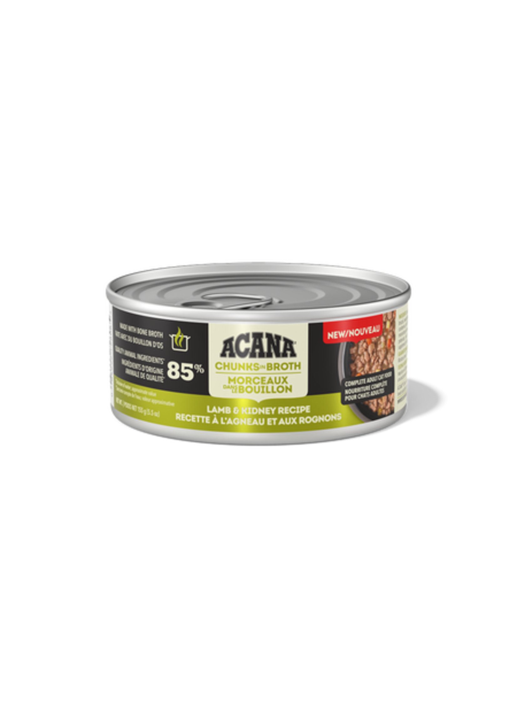 ACANA ACANA NOURRITURE HUMIDE CHAT A L'AGNEAU ET ROGNONS EN MORCEAUX 155G