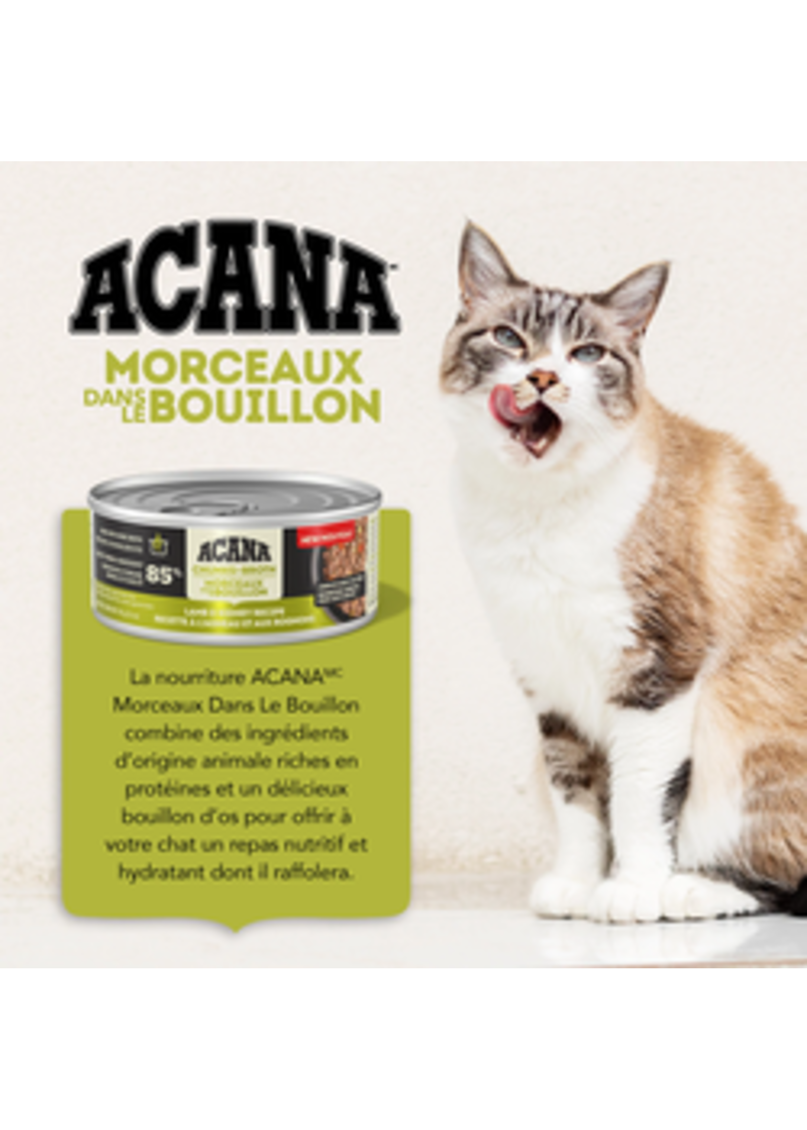 ACANA ACANA NOURRITURE HUMIDE CHAT A L'AGNEAU ET ROGNONS EN MORCEAUX 155G