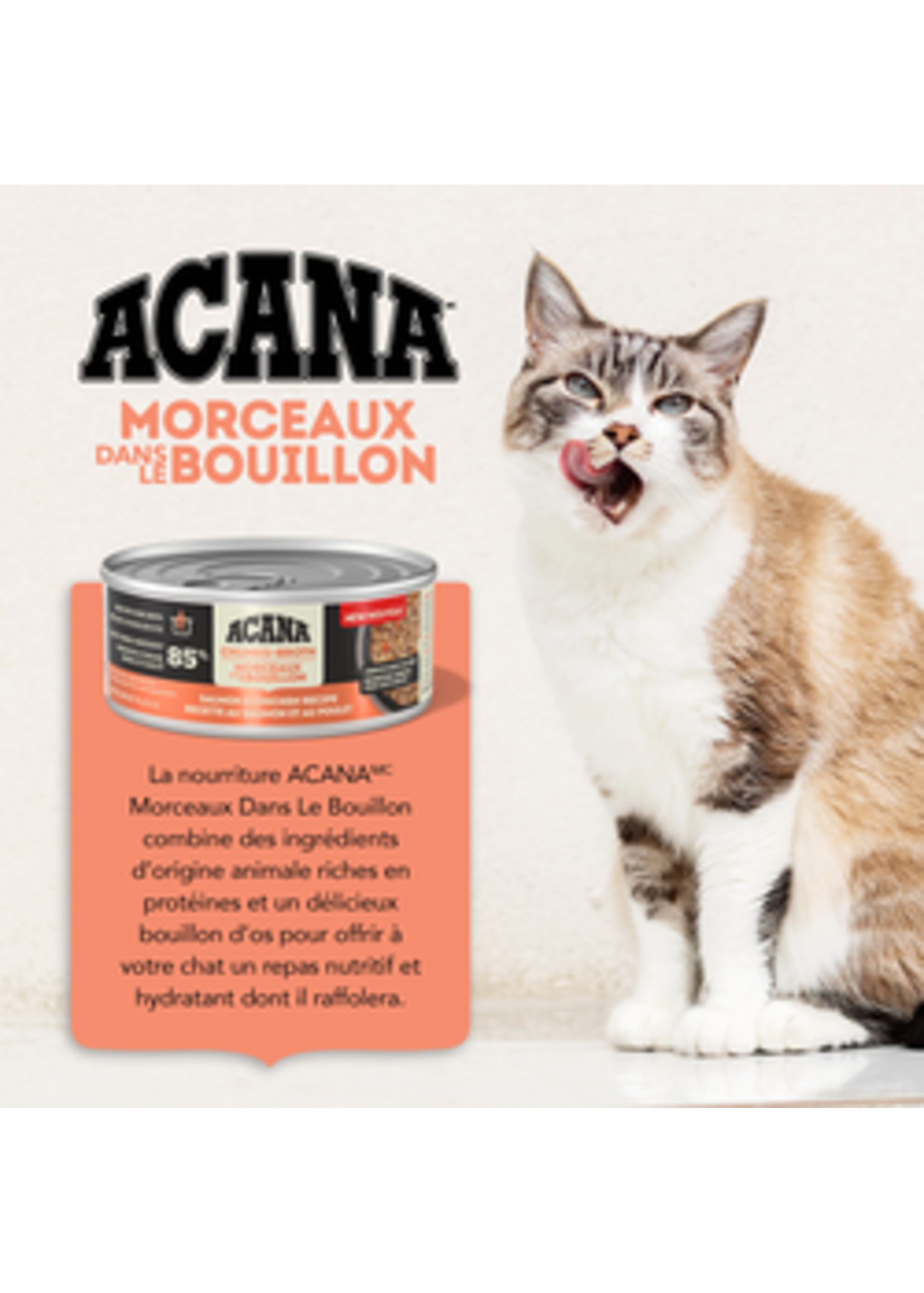 ACANA ACANA NOURRITURE HUMIDE CHAT AU SAUMON ET POULET EN MORCEAUX 155G