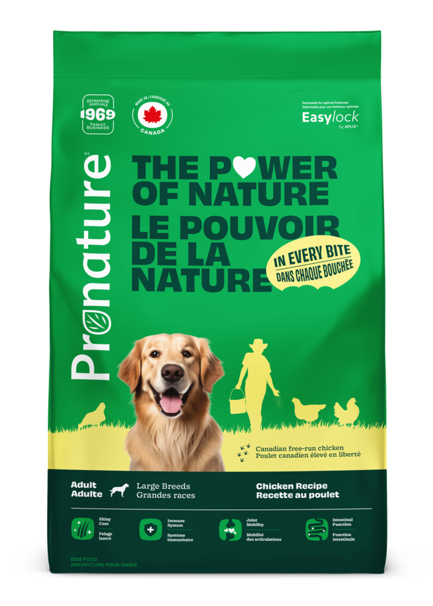 PRONATURE PRONATURE CHIEN GRANDE RACE RECETTE AU POULET 15 KG