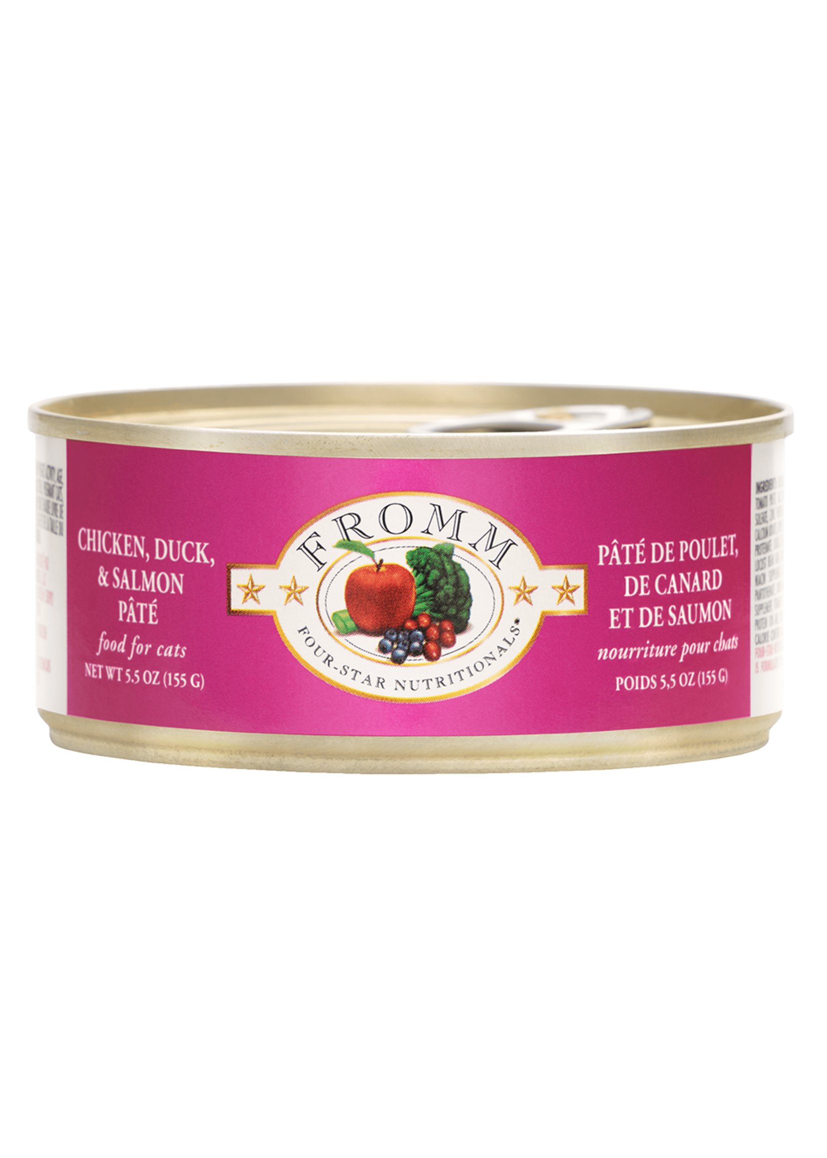 FROMM FROMM FOUR STAR NOURRITURE HUMIDE CHAT POULET/CANARD/ SAUMON 5.5 OZ