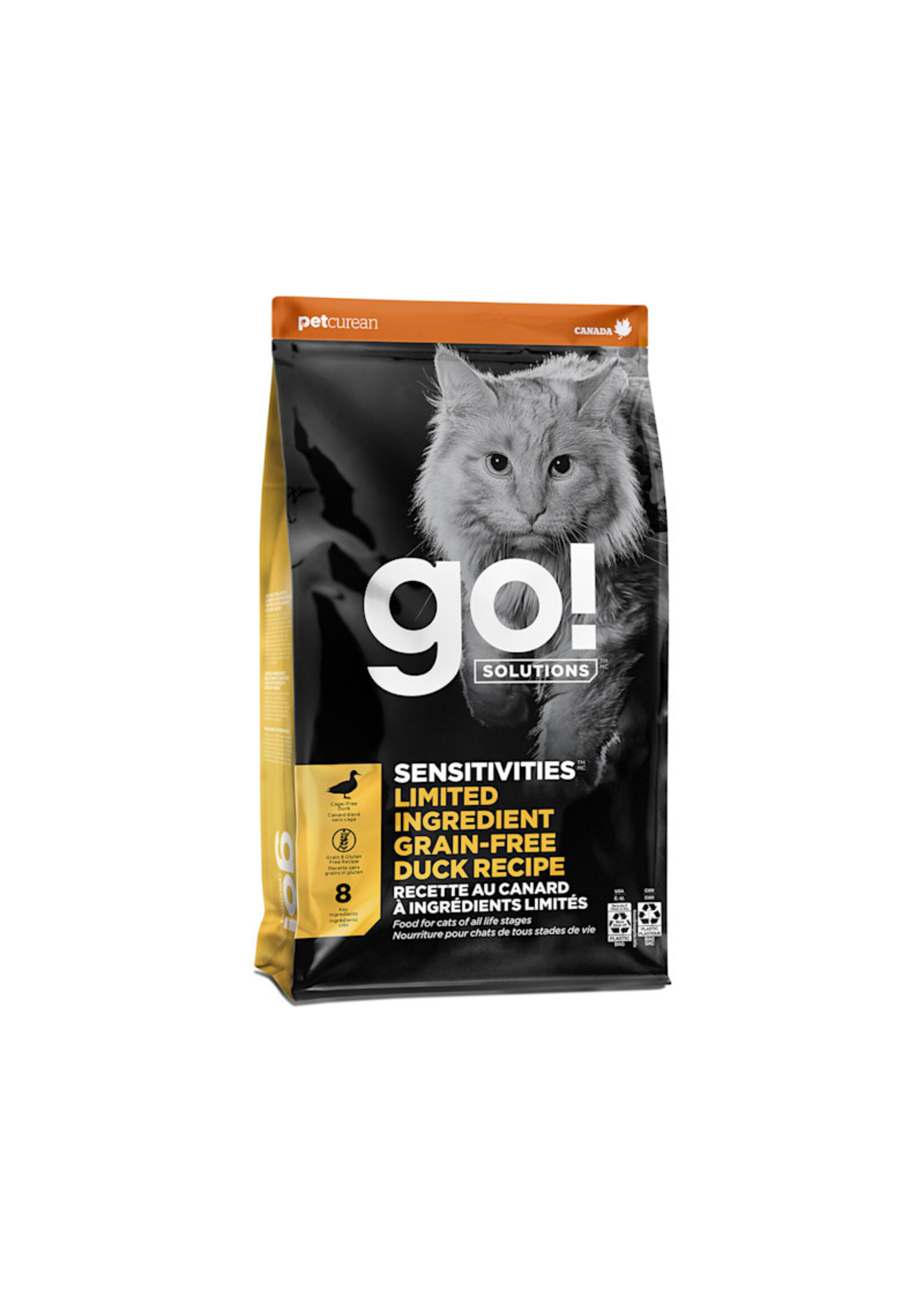 GO! SOLUTIONS GO SOLUTION SENSITIVE CHAT AU CANARD SANS GRAINS