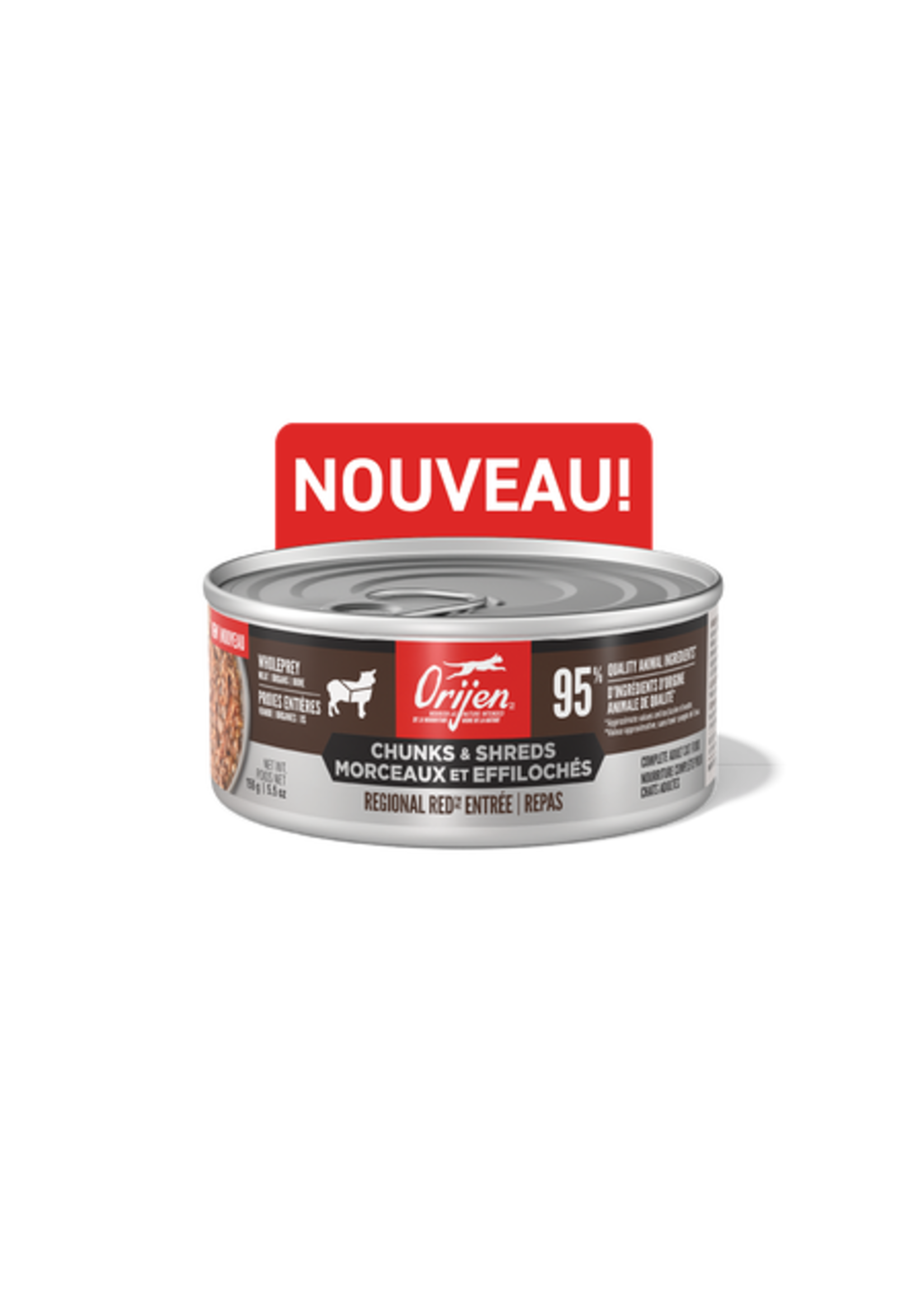 ORIJEN ORIJEN NOURRITURE HUMIDE CHAT REPAS REGIONAL RED EN MORCEAUX155G