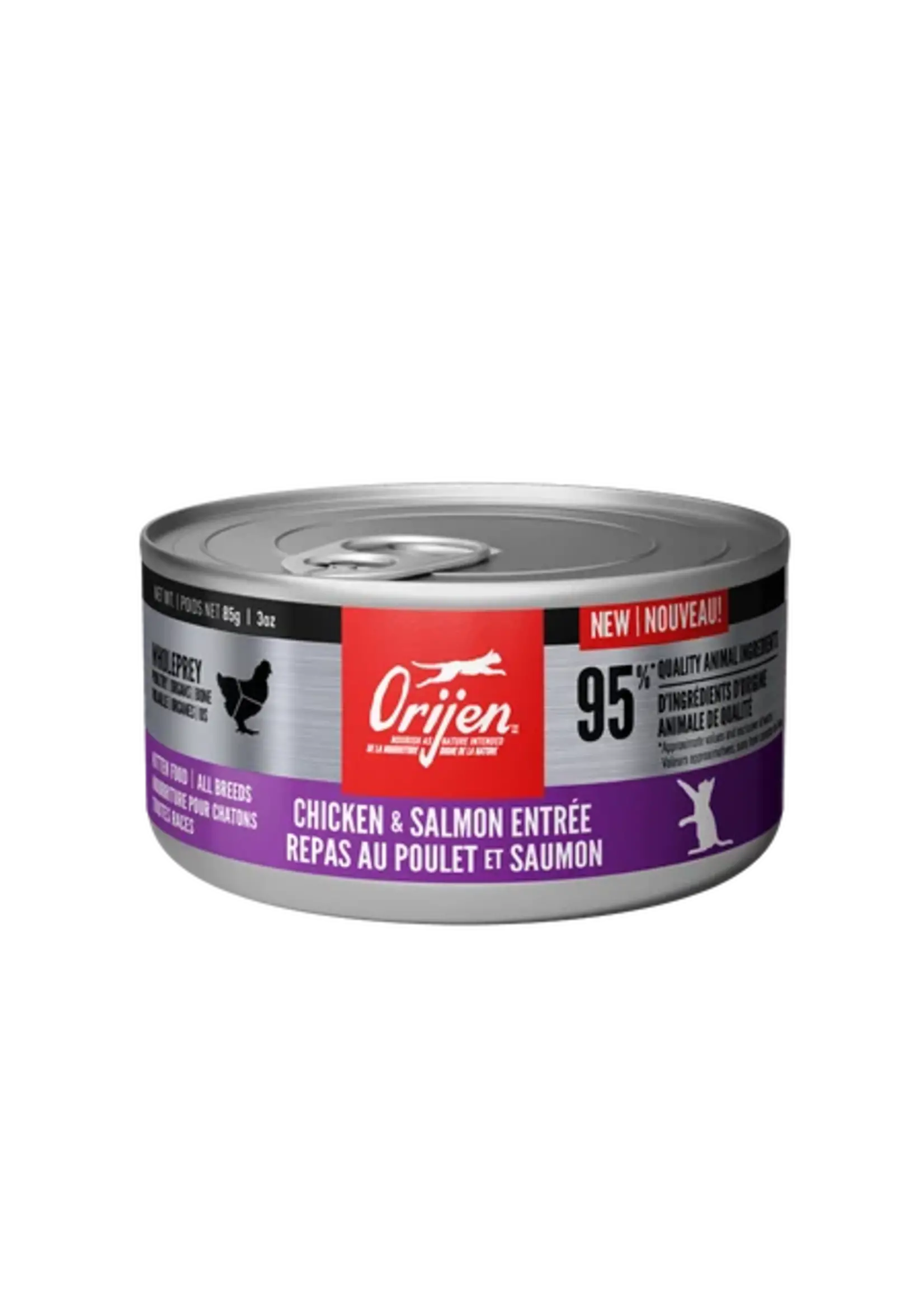 ORIJEN ORIJEN NOURRITURE HUMIDE CHATON  REPAS AU POULET ET SAUMON 155G