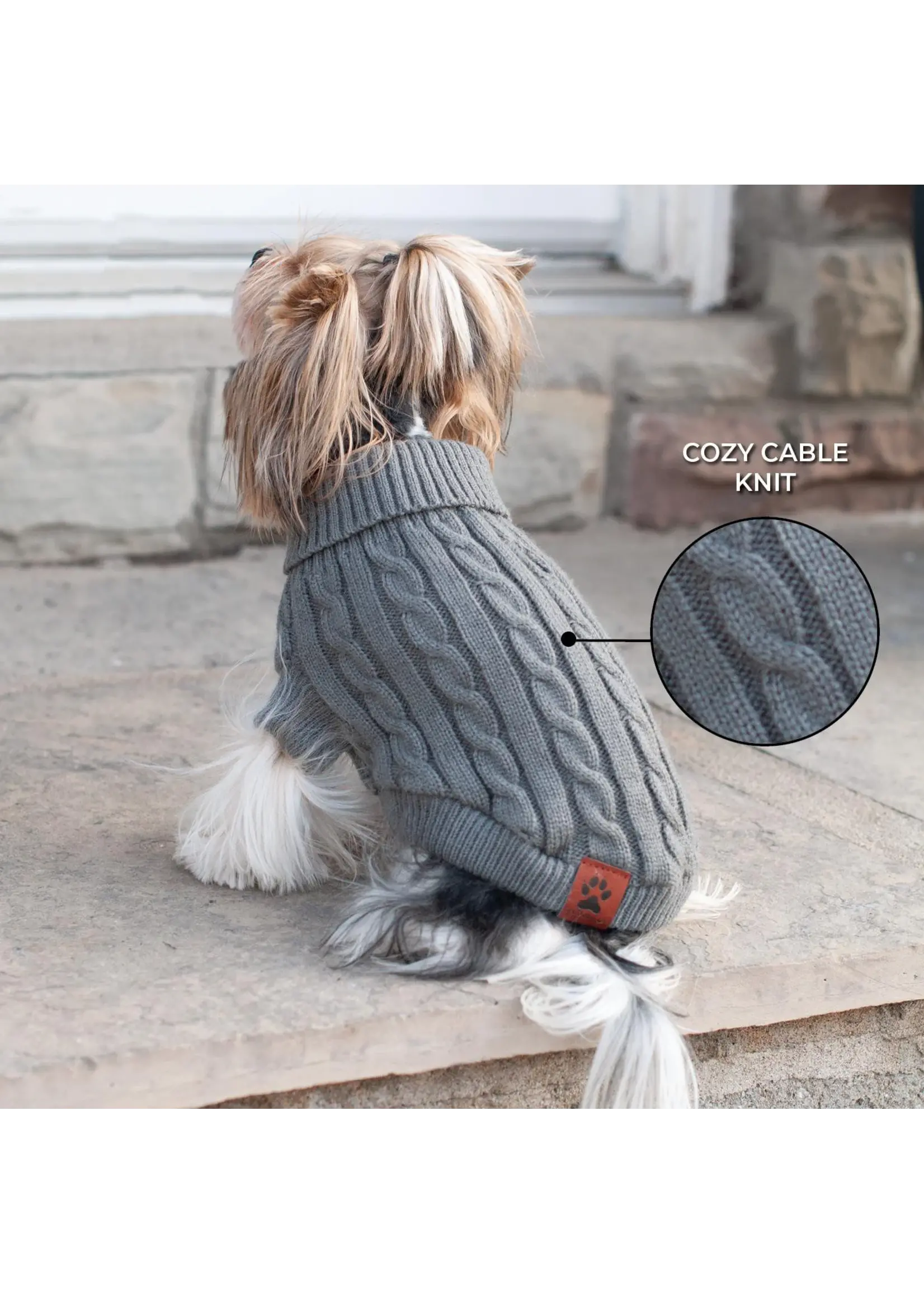 SHEDROW K9 BRENTWOOD TRICOT TORSADÉ PLUS GRIS