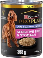 PRO PLAN PRO PLAN CHIEN NOURRITURE HUMIDE PEAU ET ESTOMAC SENSIBLE AGNEAU ET AVOINE 368G