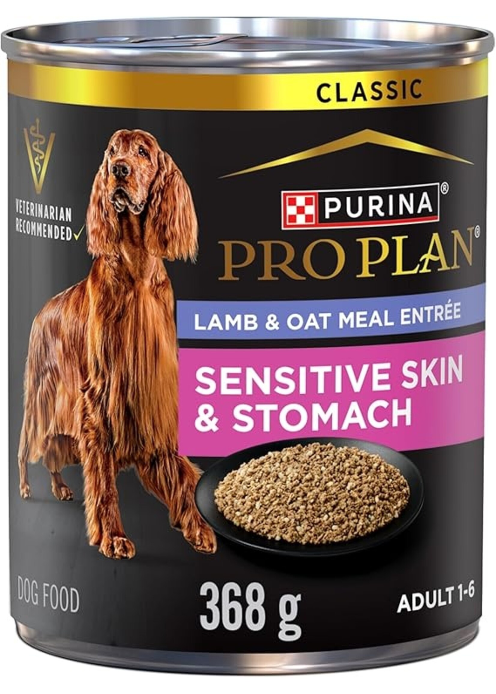 PRO PLAN PRO PLAN CHIEN NOURRITURE HUMIDE PEAU ET ESTOMAC SENSIBLE AGNEAU ET AVOINE 368G