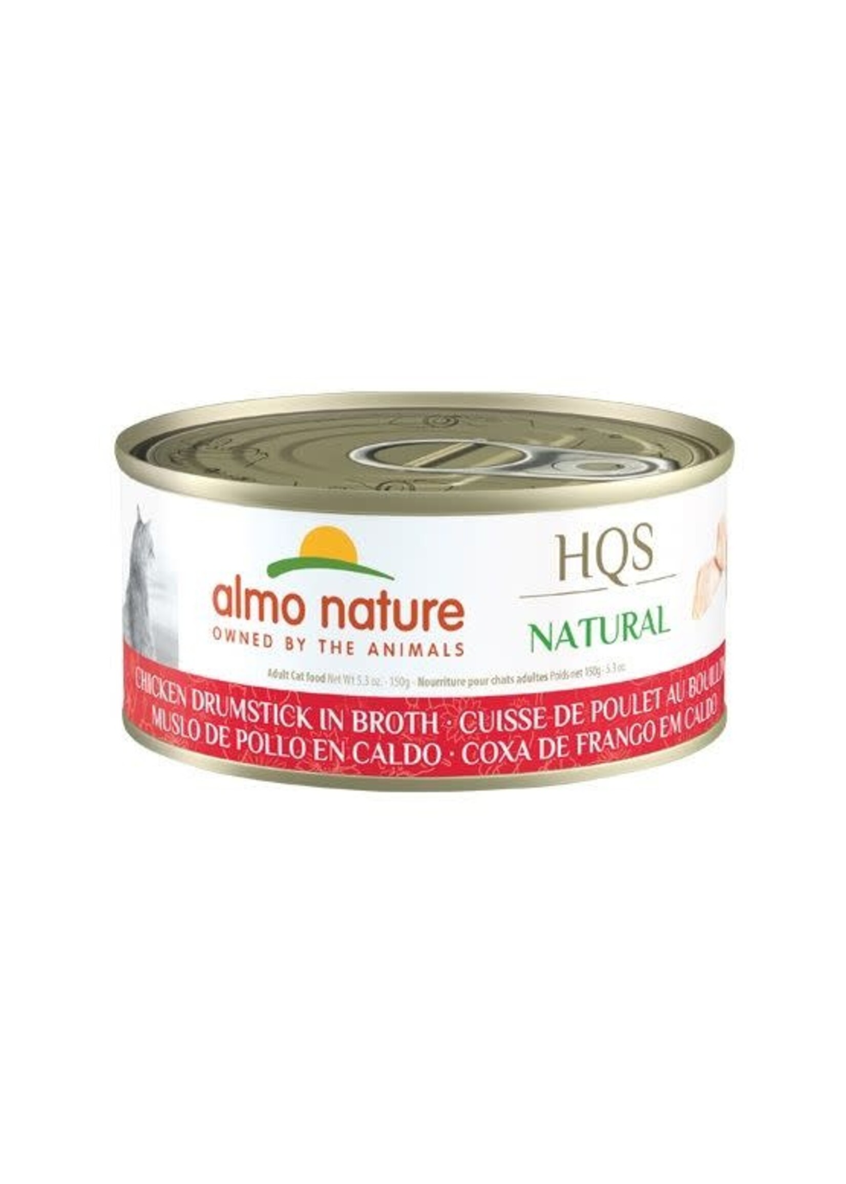 ALMO NATURE ALMO NATURE HQS COMPLETE CHAT- CUISSE DE POULET AU BOUILLON 150G