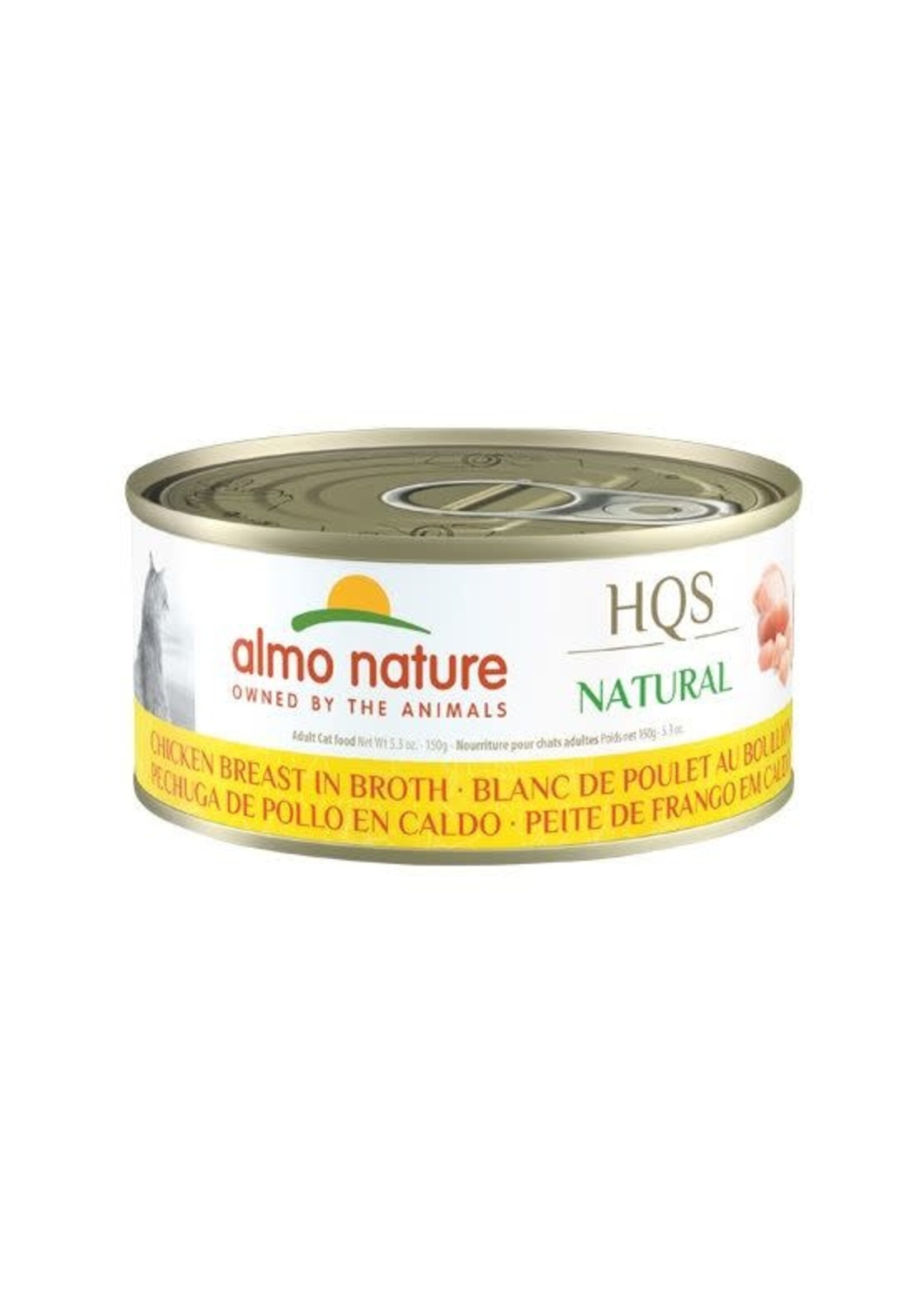 ALMO NATURE ALMO NATURE HQS COMPLETE CHAT- BLANC DE POULET AU BOUILLON 150G