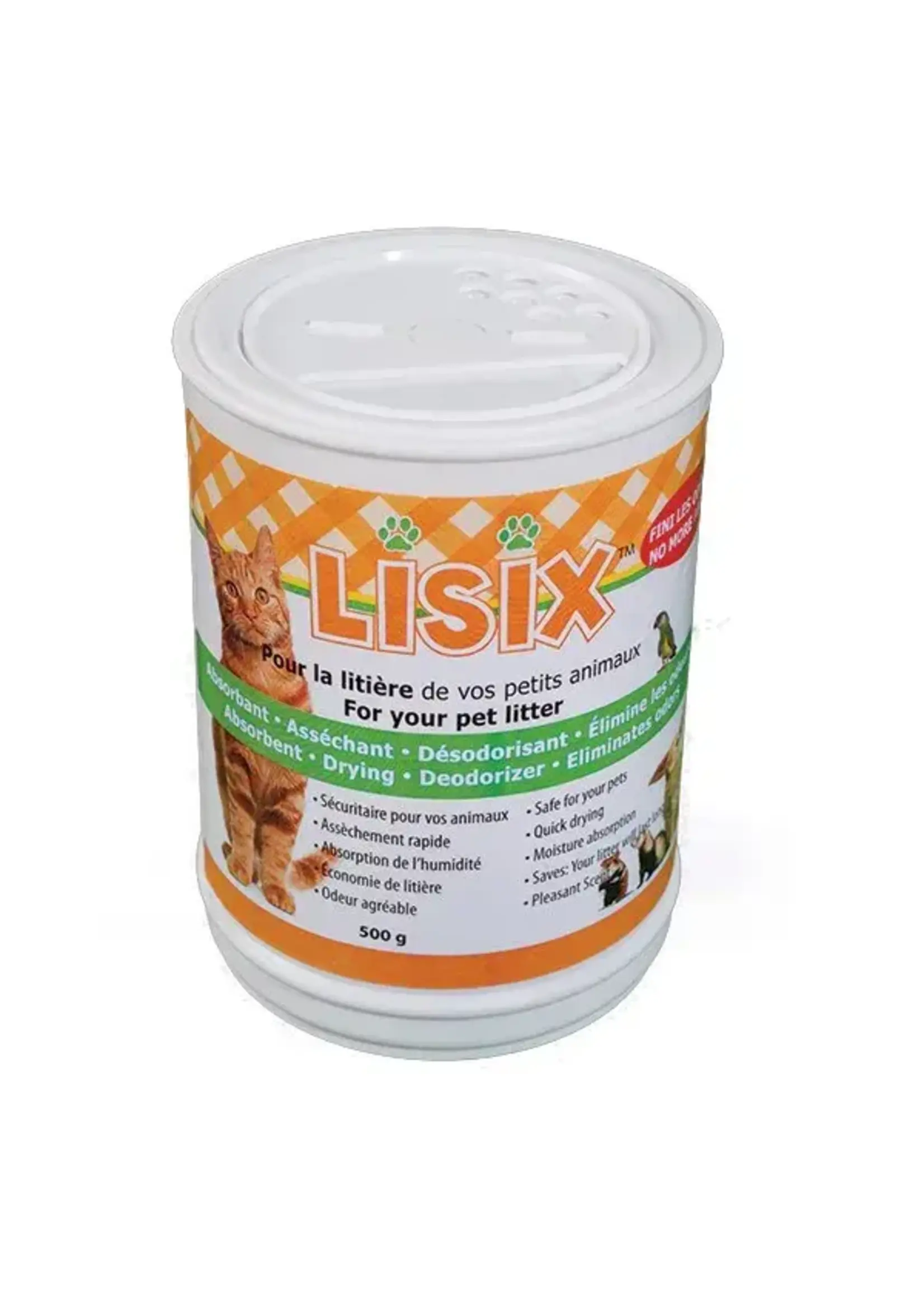 LISIX DÉSODORISANT POUR CHAT ET PETITS ANIMAUX 500 G