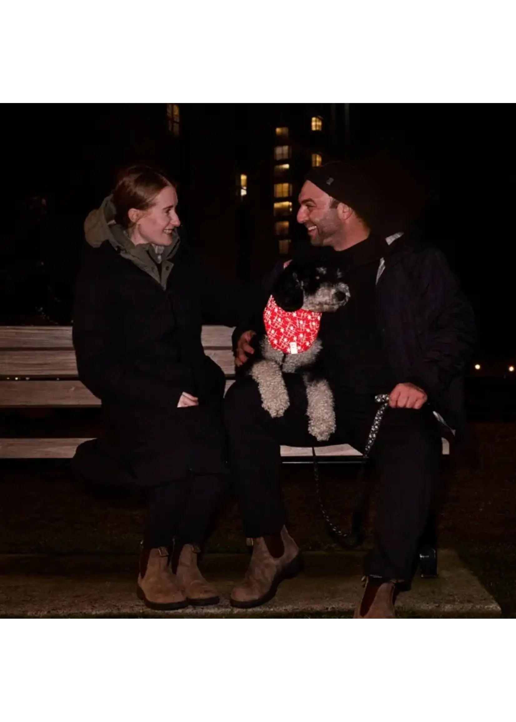 RC PETS RC PETS BANDANA RÉLÉCHISSANT PETIT/MÉDIUM STARGAZER NOIR