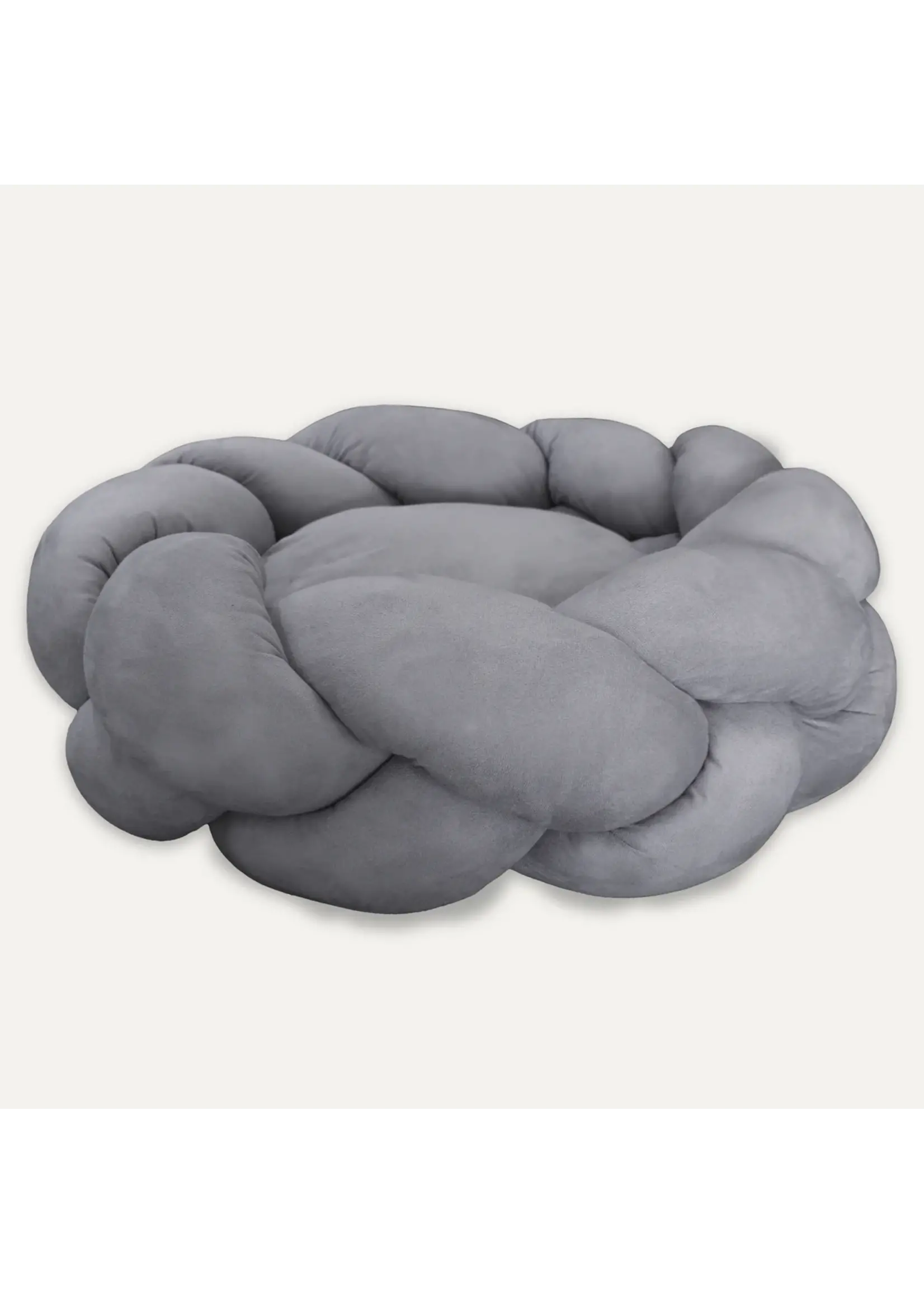 GOO EZZ GOO-EEZ LIT EN SUEDE TRESSE GRIS 21.5 X 21.5 X 7PO